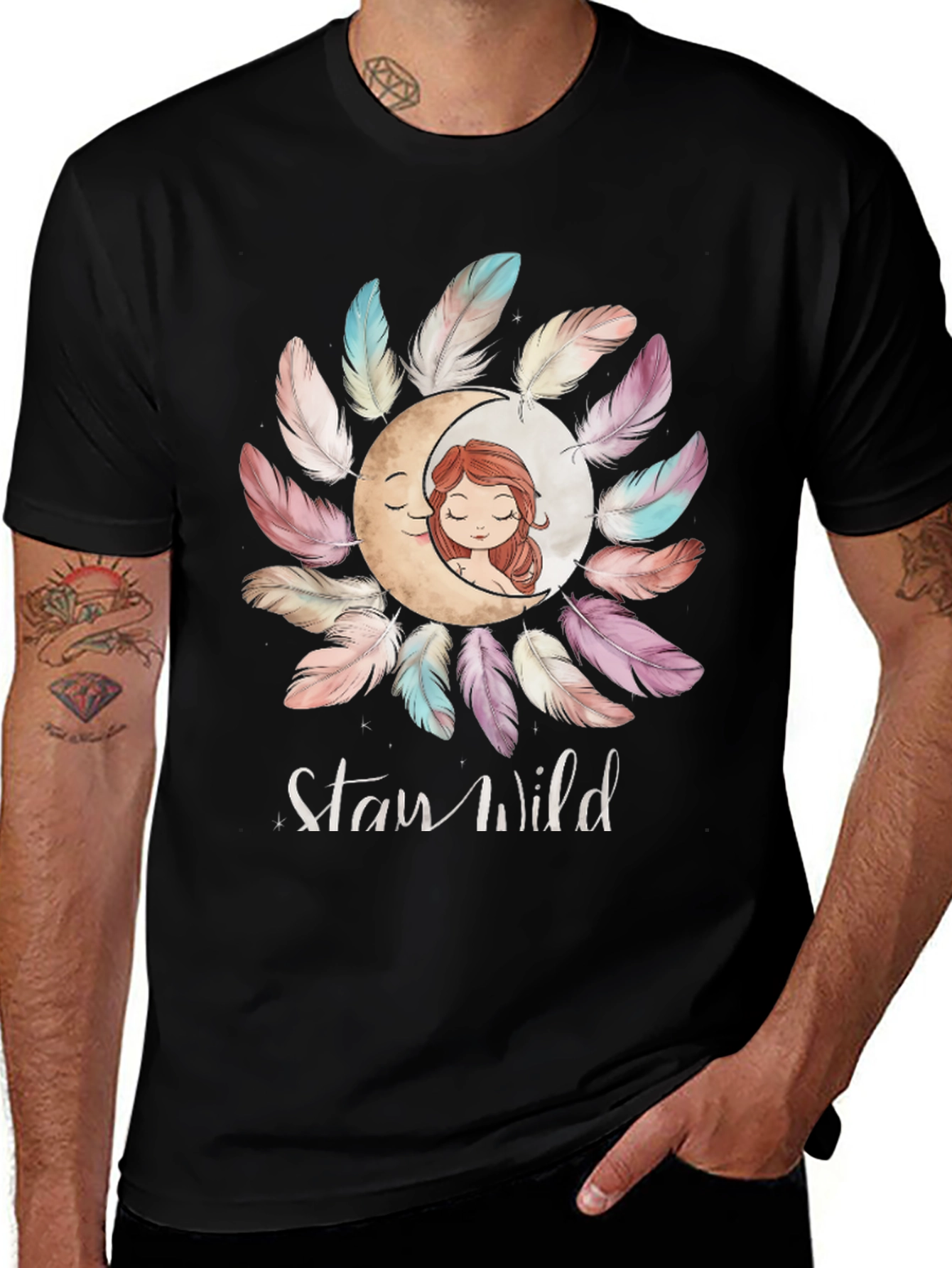 Variant 29 of Stay Wild Moon Child Black T-Shirt