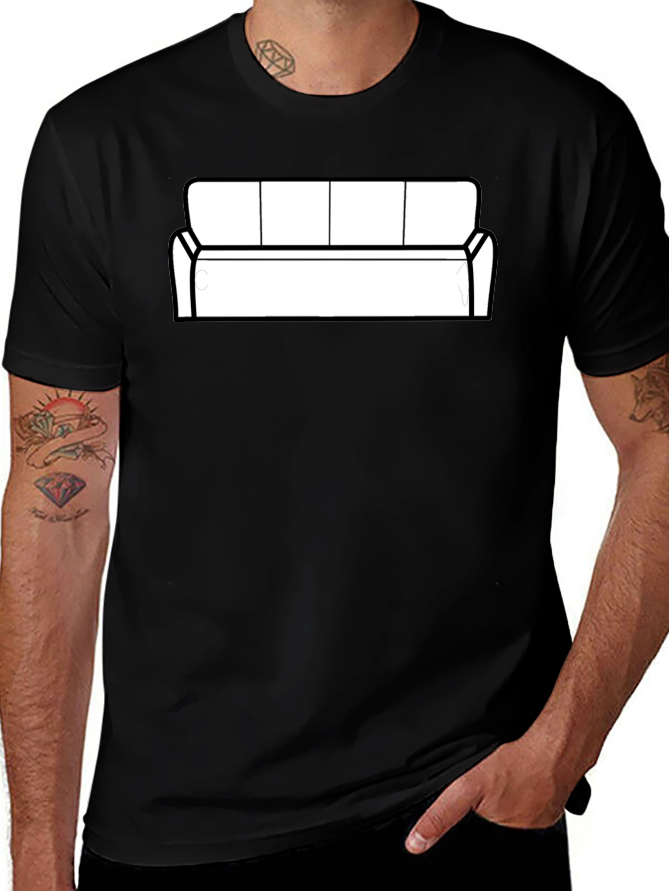 Variant 21 of Couch Graphic Tee - Comfortable Everyday Wear