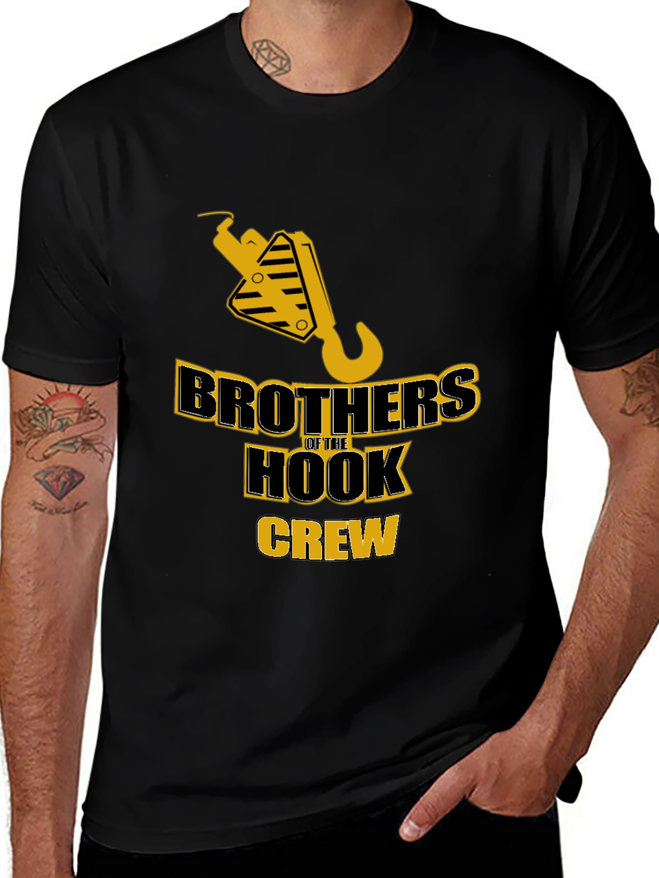 Variant 18 of Brothers of the Hook Crew Black T-Shirt