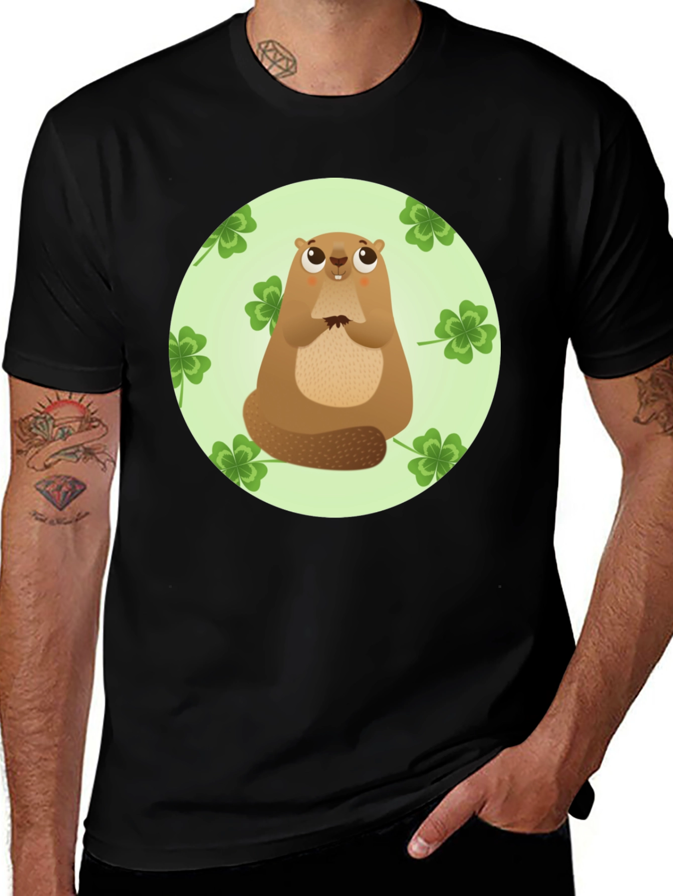 Variant 22 of Lucky Groundhog Day Shamrock T-Shirt