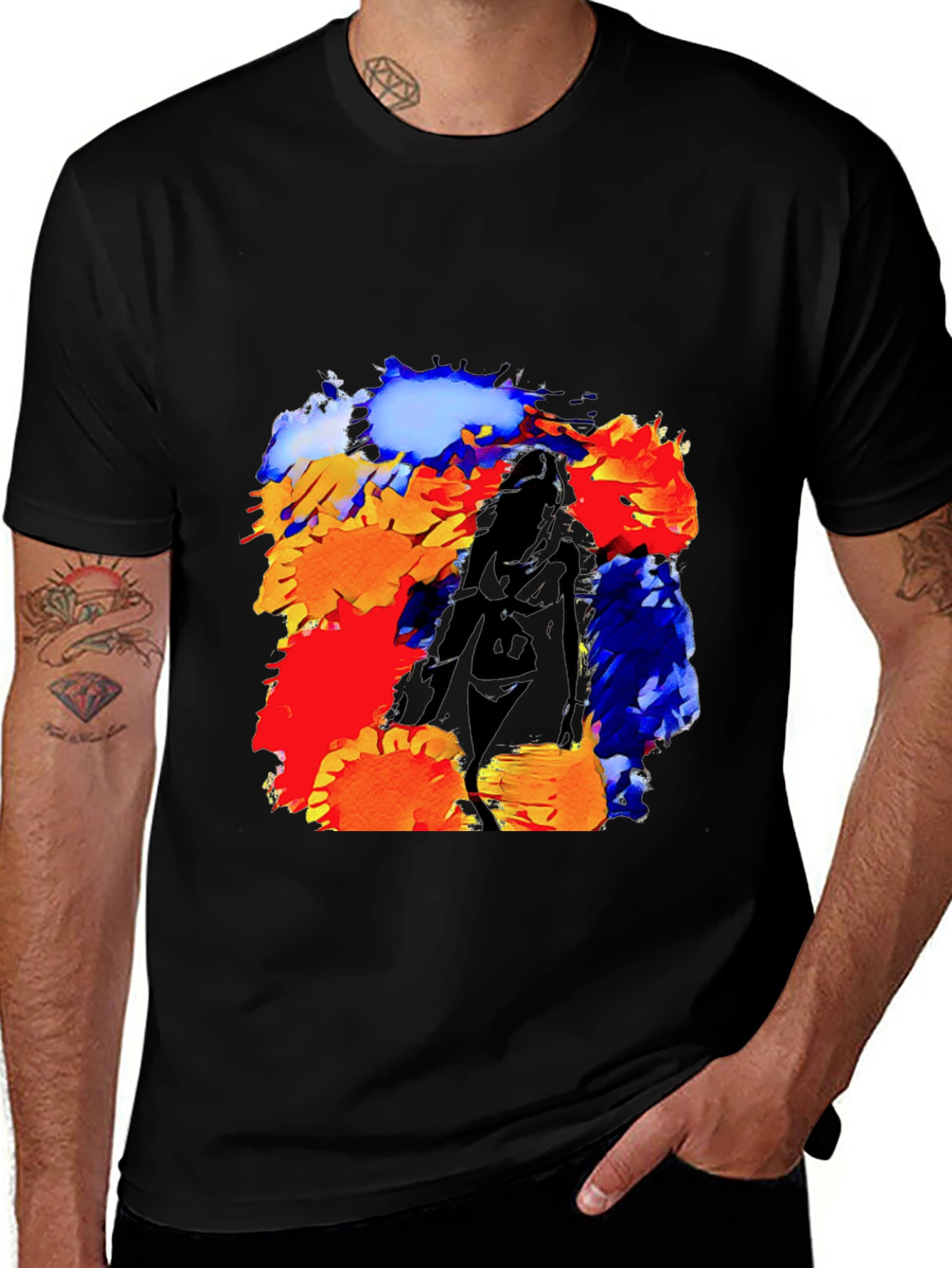Variant 7 of Abstract Flower Art T-Shirt