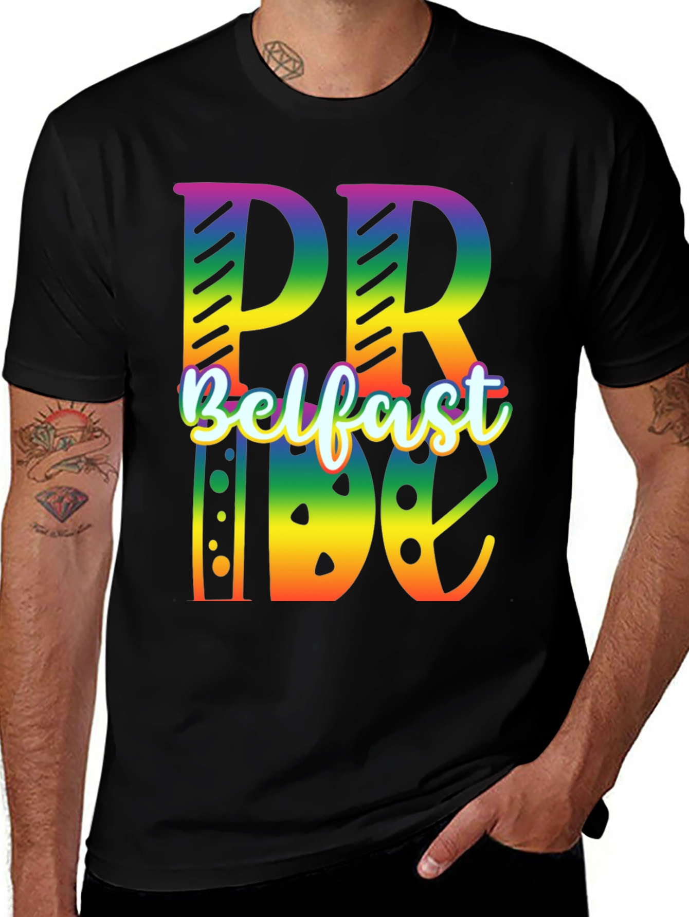 Belfast Pride T-Shirt - Rainbow Graphic Tee