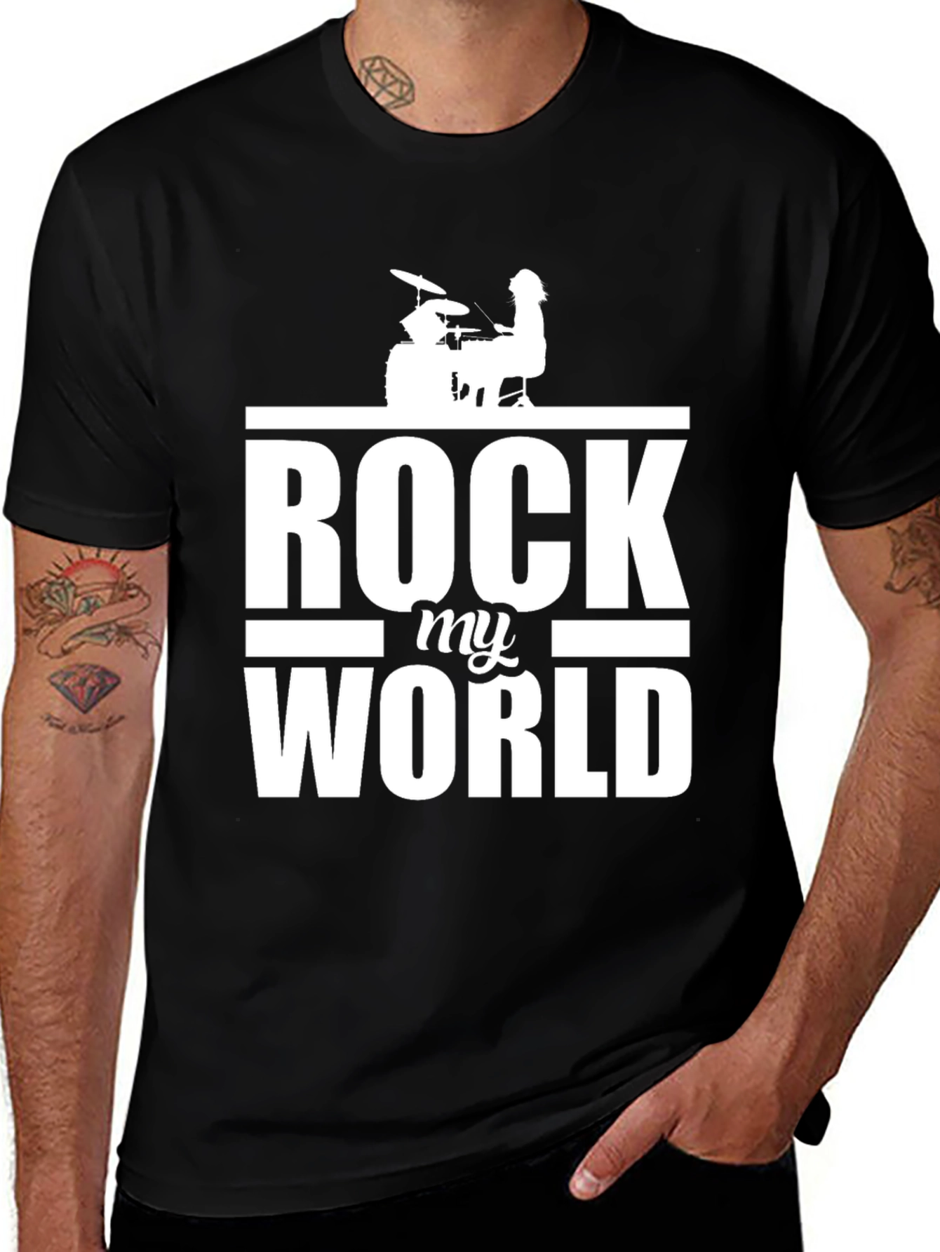 Black Rock My World Graphic Tee - Music Lover T-Shirt main image