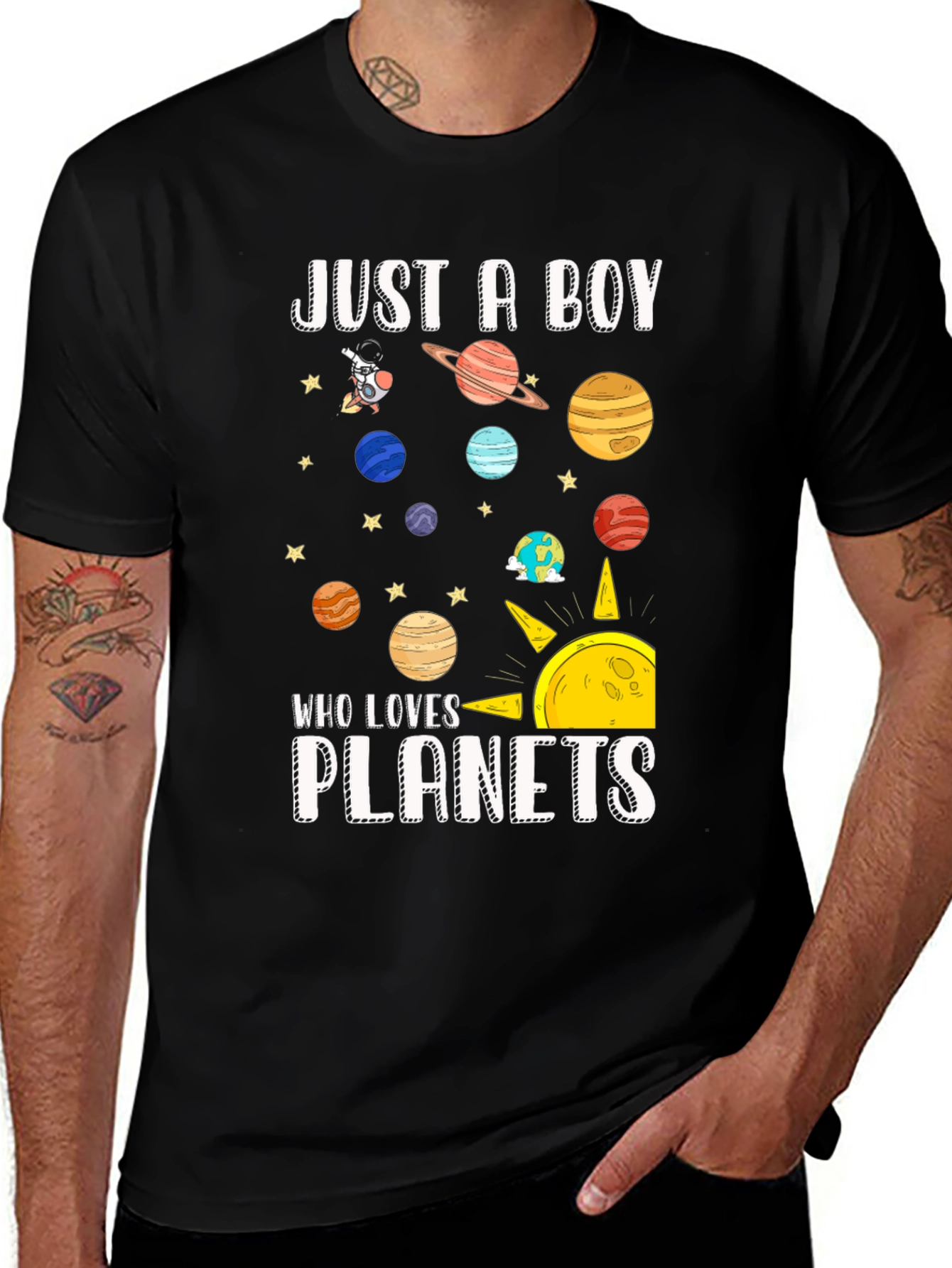 Variant 15 of Just A Boy Who Loves Planets T-Shirt