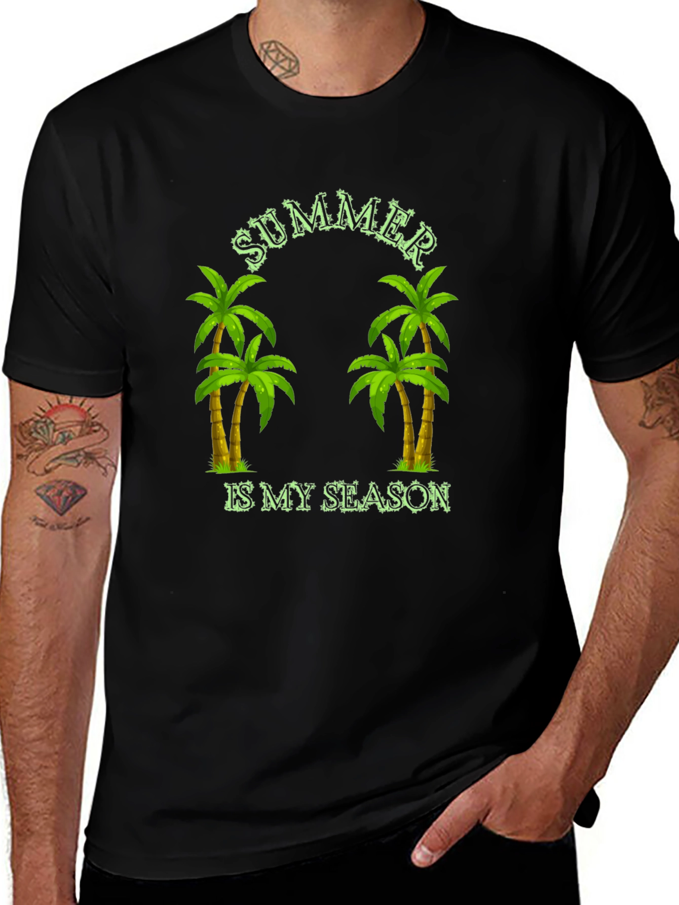 Variant 17 of Summer Is My Season Palm Tree Graphic Tee