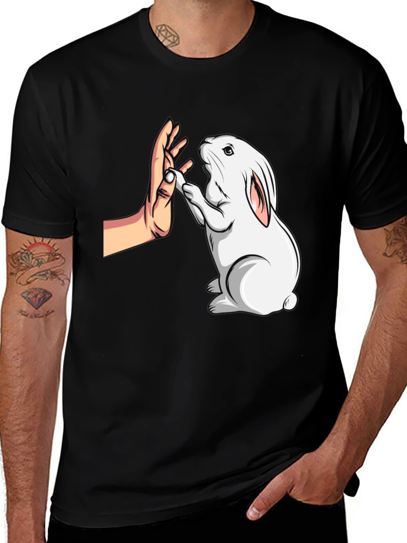 Variant 7 of Rabbit High Five Graphic T-Shirt