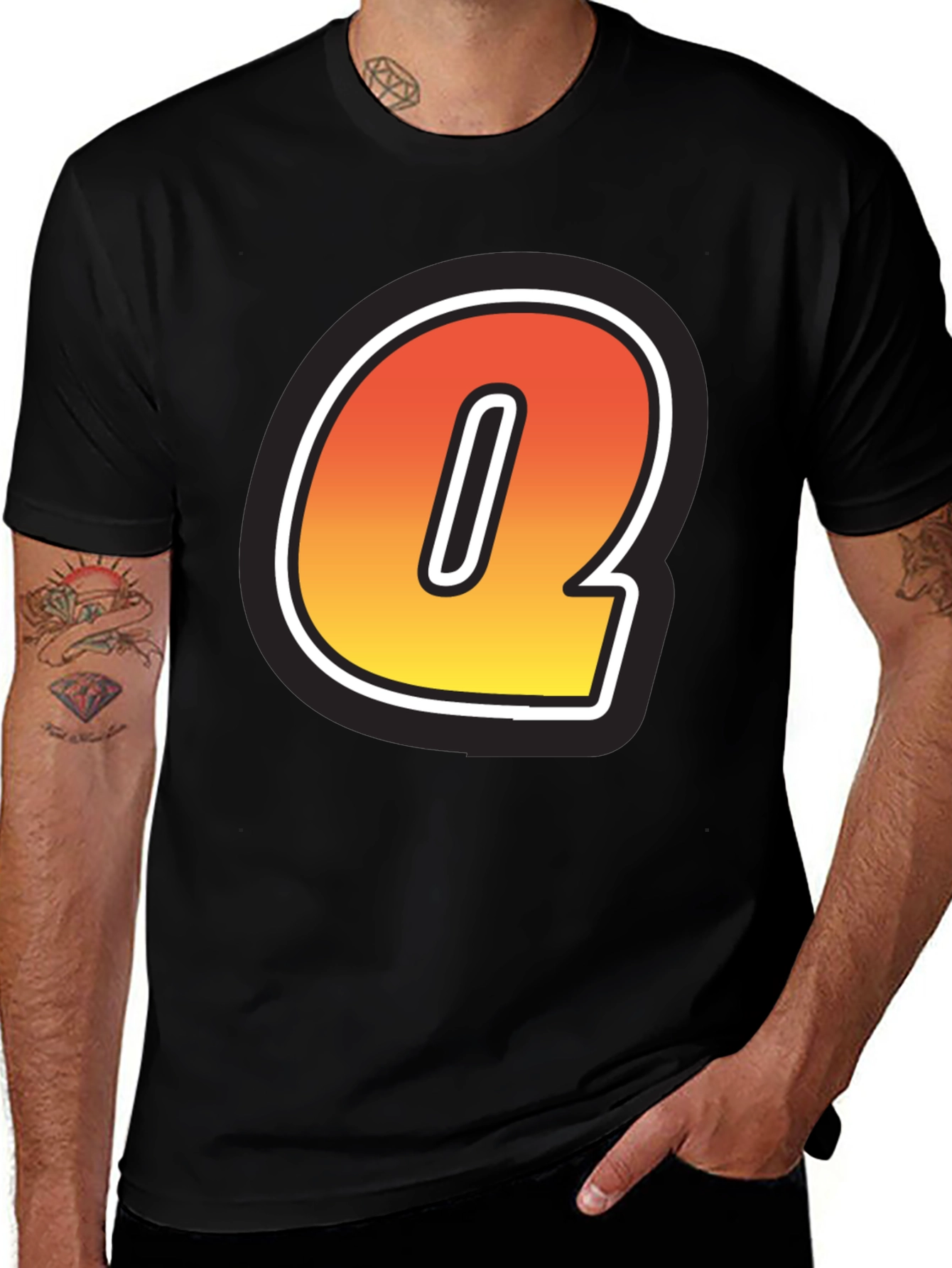 Letter Q Graphic Tee - Stylish Initial T-Shirt