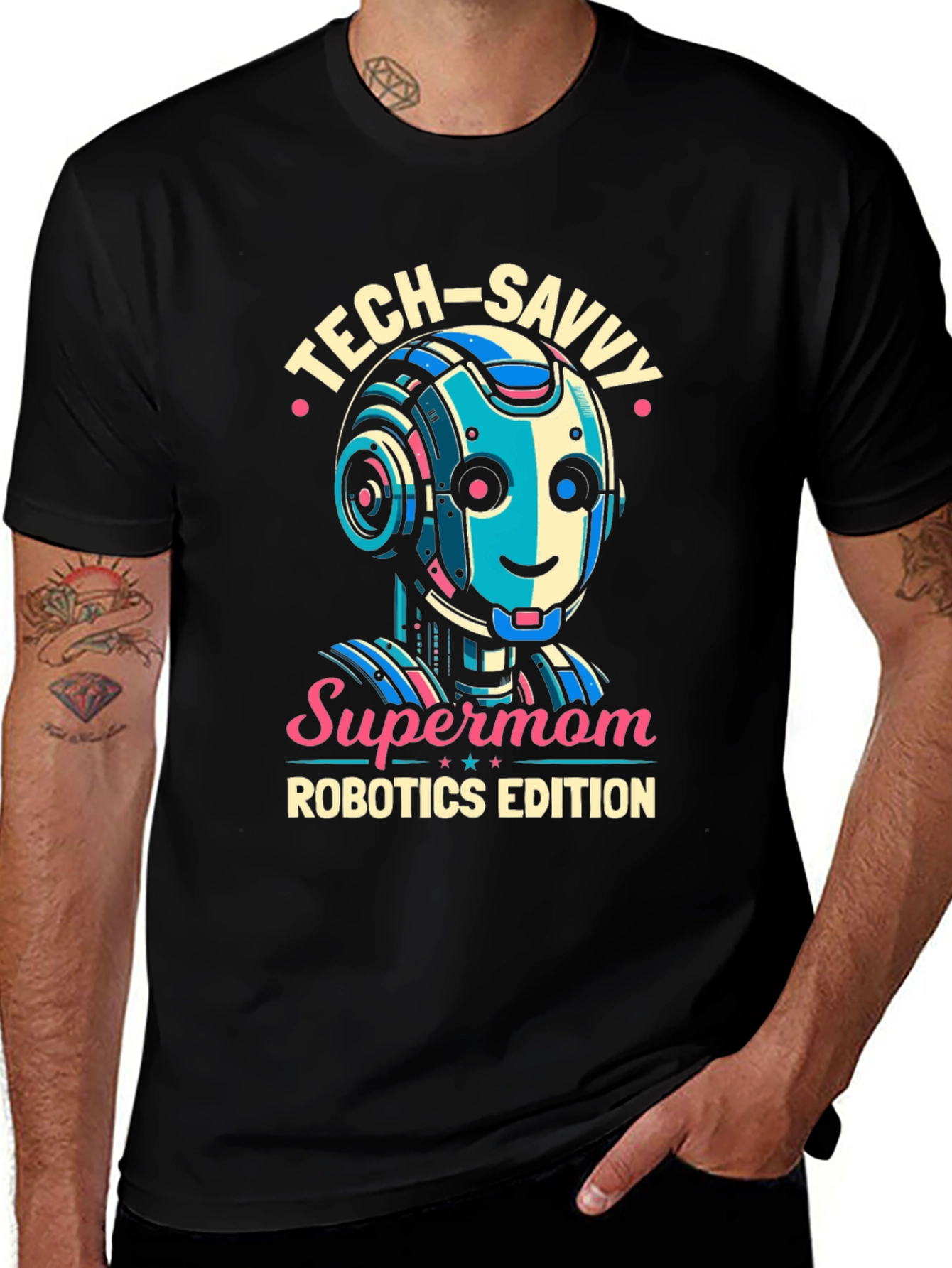 Variant 2 of Tech-Savvy Supermom Robotics Edition T-Shirt