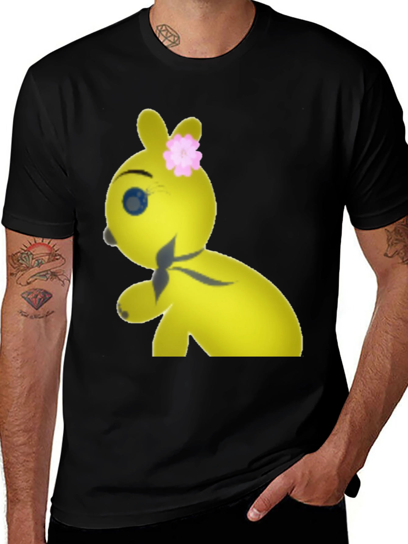 Variant 15 of Yellow Plushie Graphic Tee - Comfort Fit Cotton