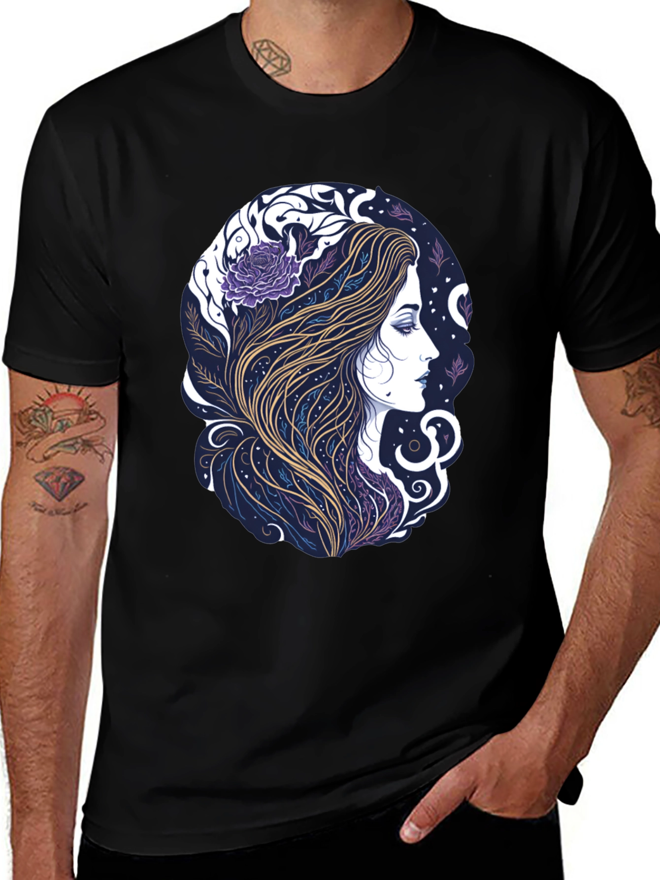 Mystic Woman Graphic Black Tee