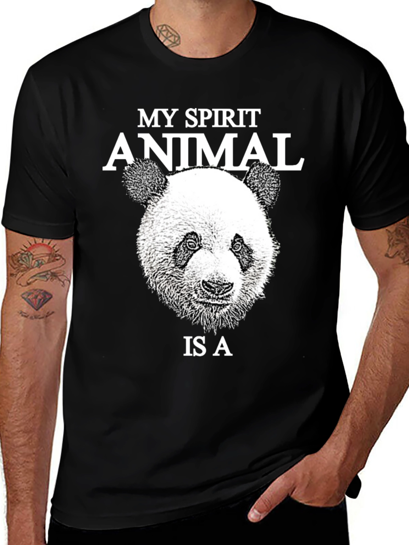 Variant 25 of My Spirit Animal Panda T-Shirt - Black