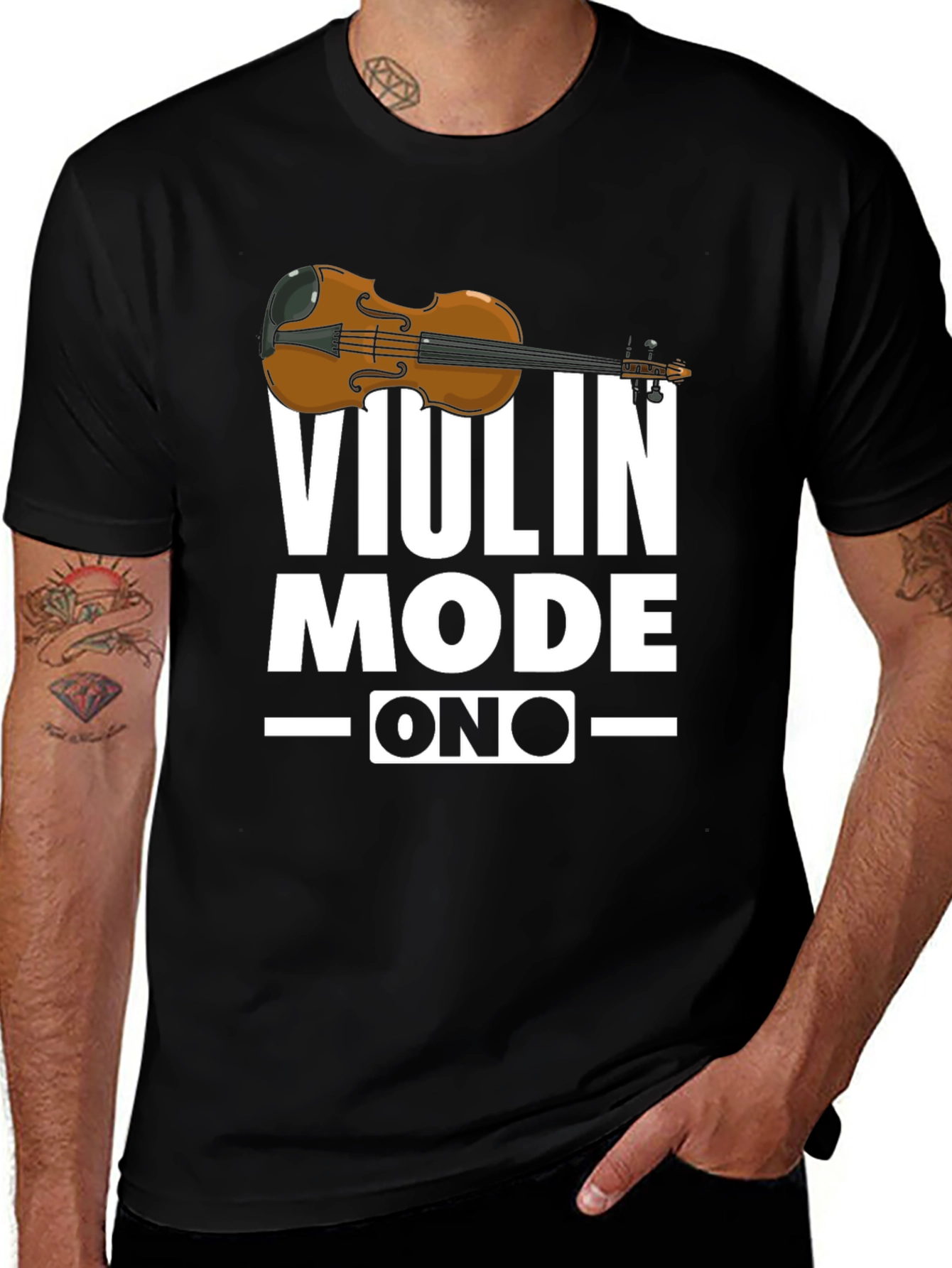 Variant 6 of Violin Mode On T-Shirt - Musician Gift