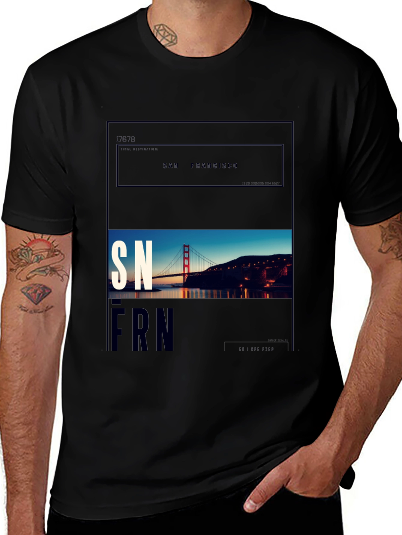 San Francisco Bridge Graphic Tee - Black