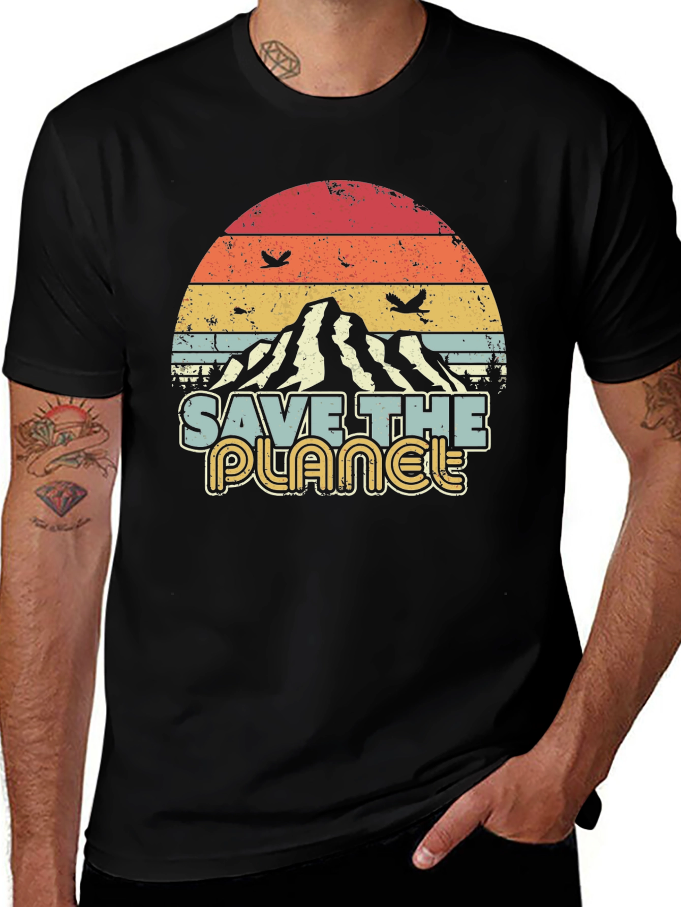 Variant 9 of Save The Planet Retro Graphic Tee
