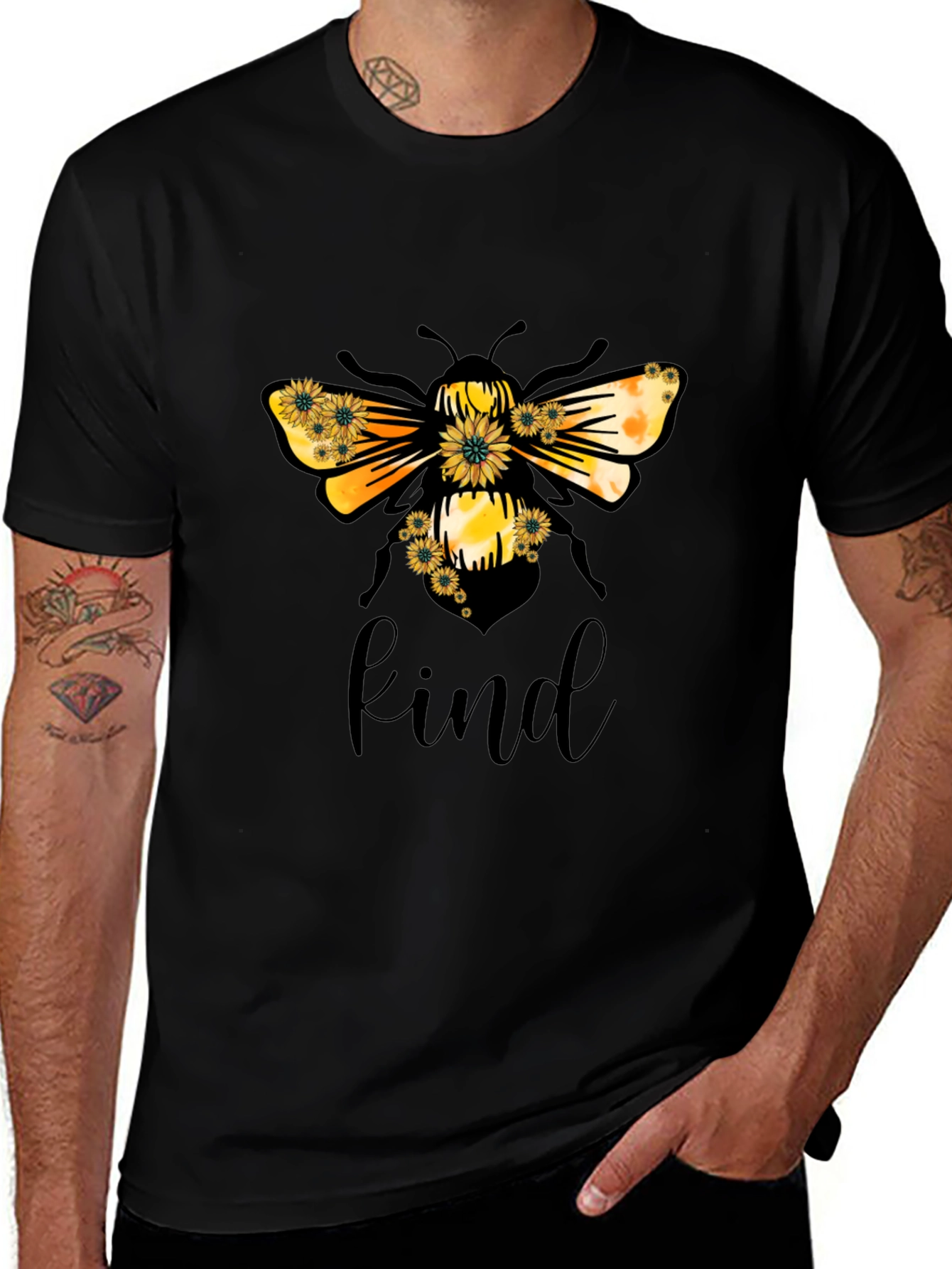 Bee Kind T-Shirt - Black Graphic Tee
