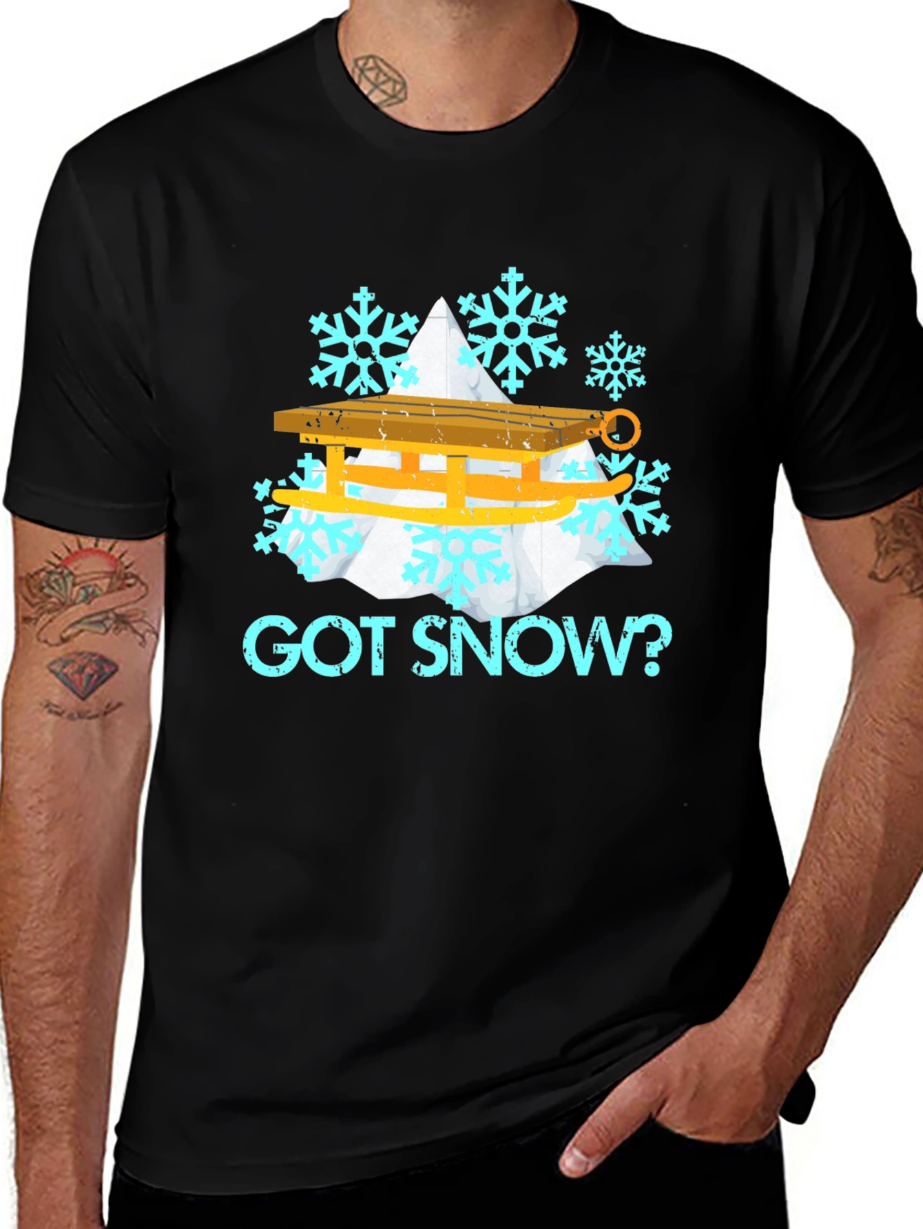 Got Snow? Winter Sledding Graphic Tee