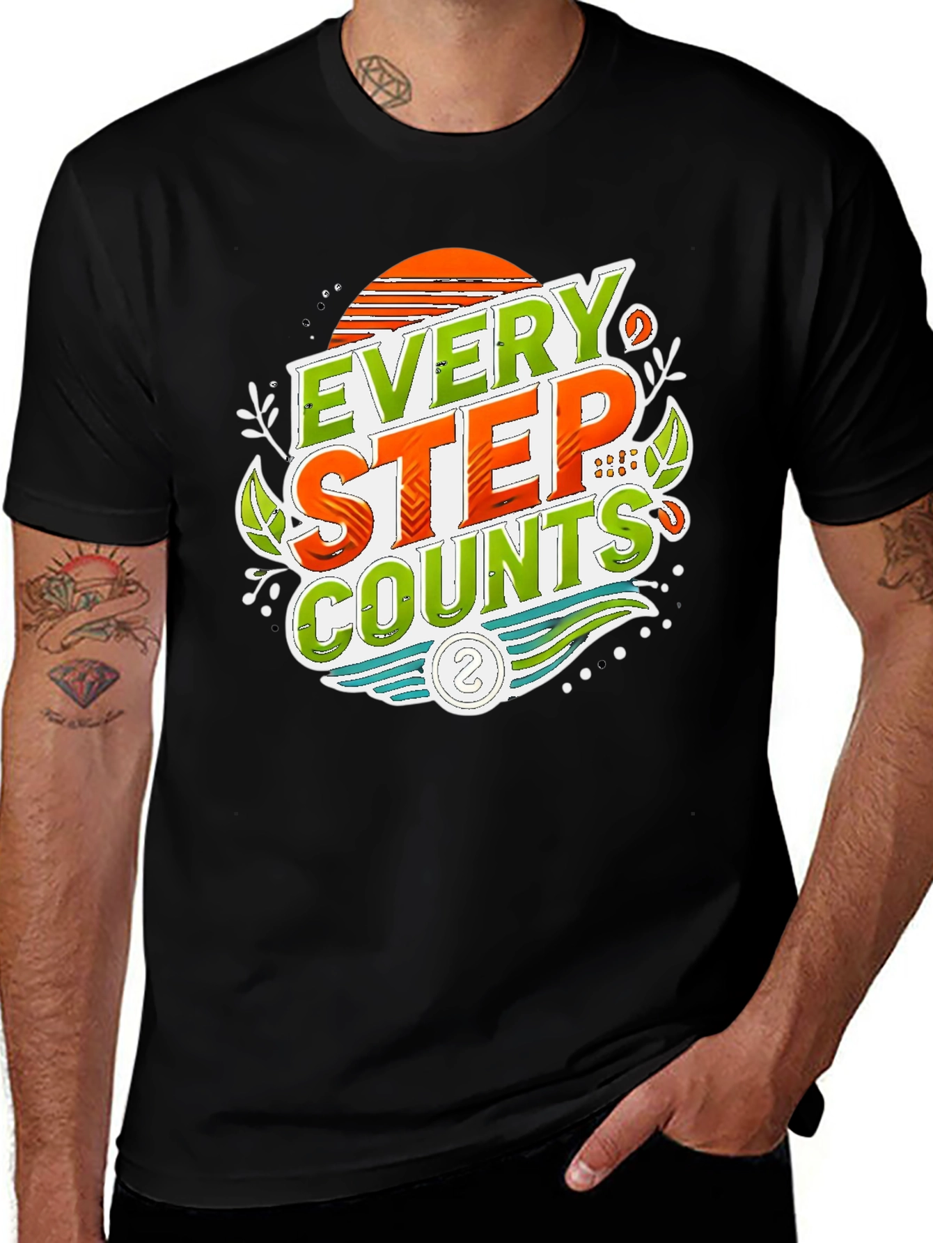 Variant 11 of Every Step Counts Graphic T-Shirt