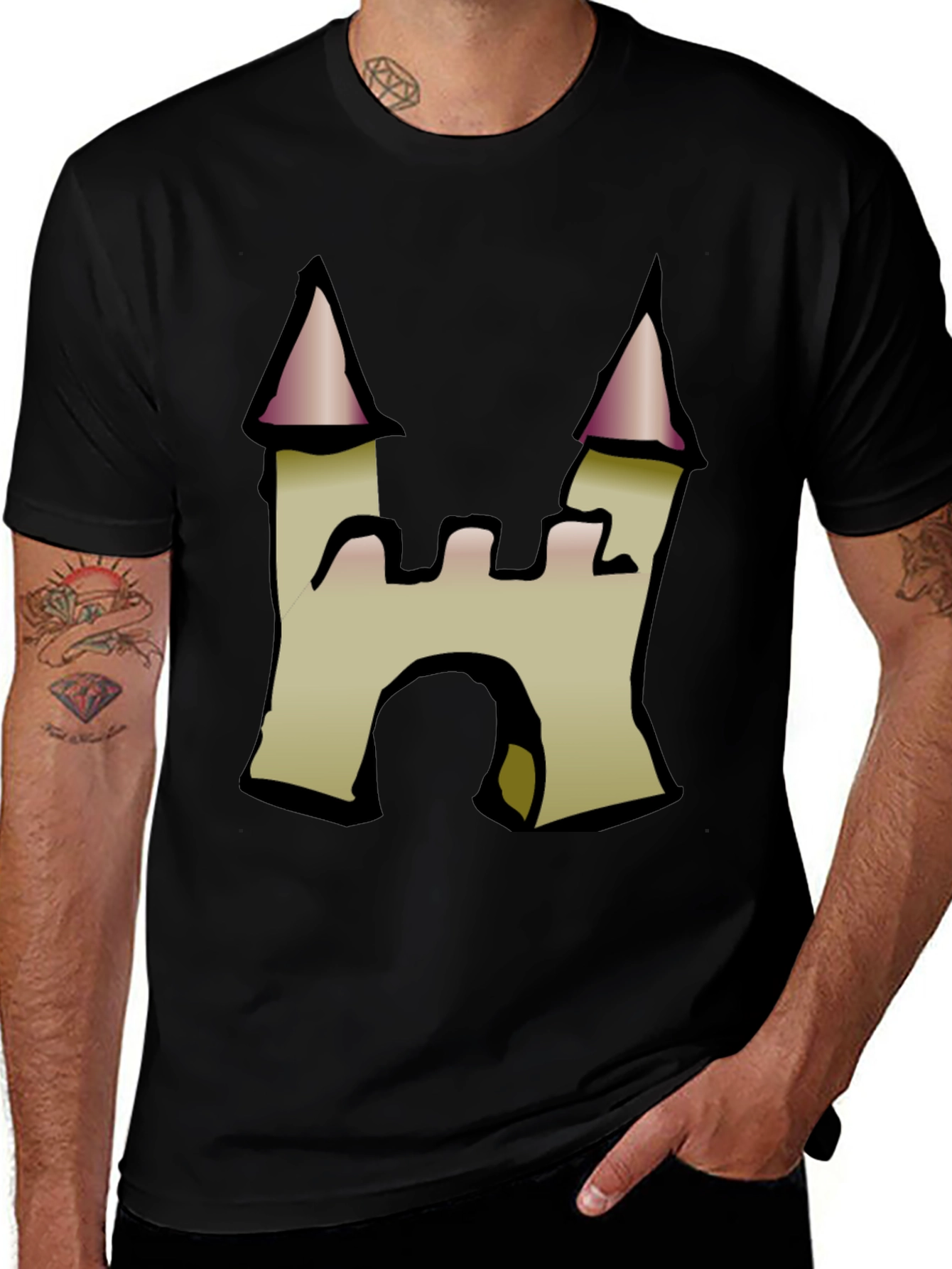 Variant 3 of Castle Graphic Tee - Unique Design T-Shirt