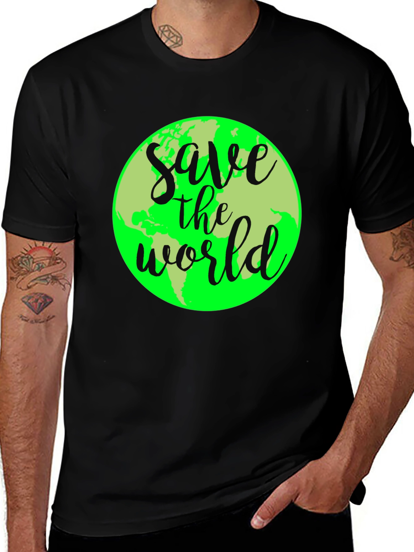 Variant 3 of Save the World Graphic T-Shirt - Eco-Friendly Tee