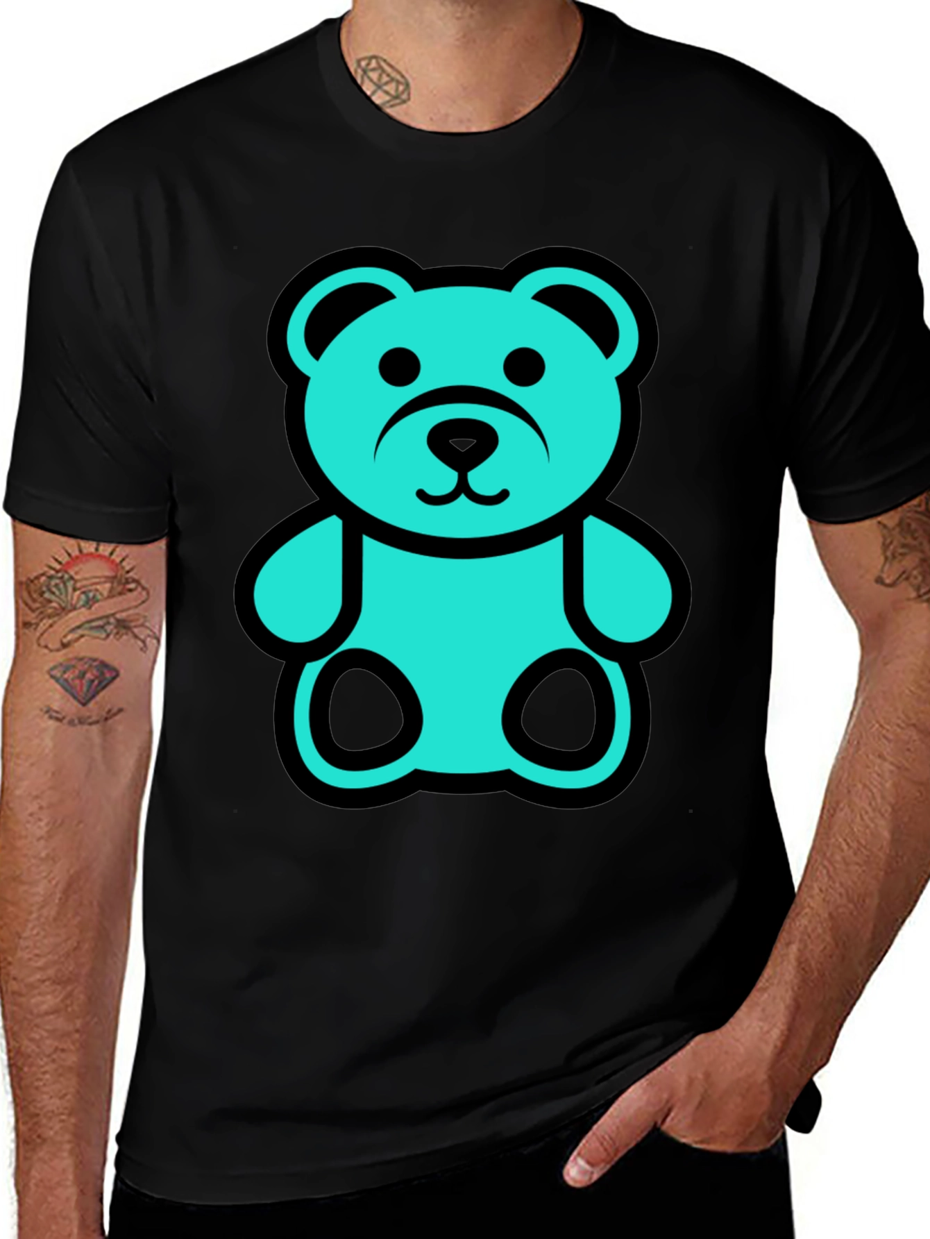 Variant 19 of Bear Graphic Tee - Black Unisex T-Shirt