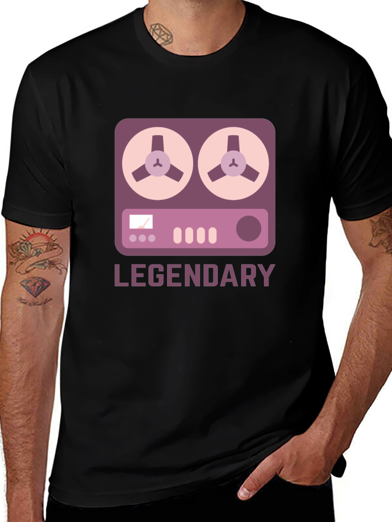Variant 23 of Legendary Reel-to-Reel Tape Deck Graphic T-Shirt