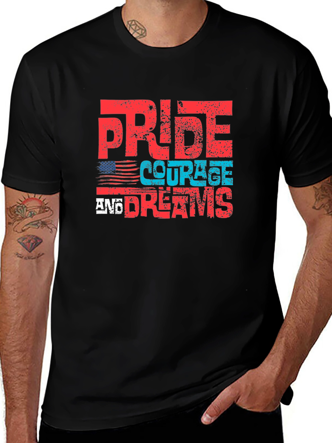 Variant 28 of Pride Courage Dreams Patriotic T-Shirt