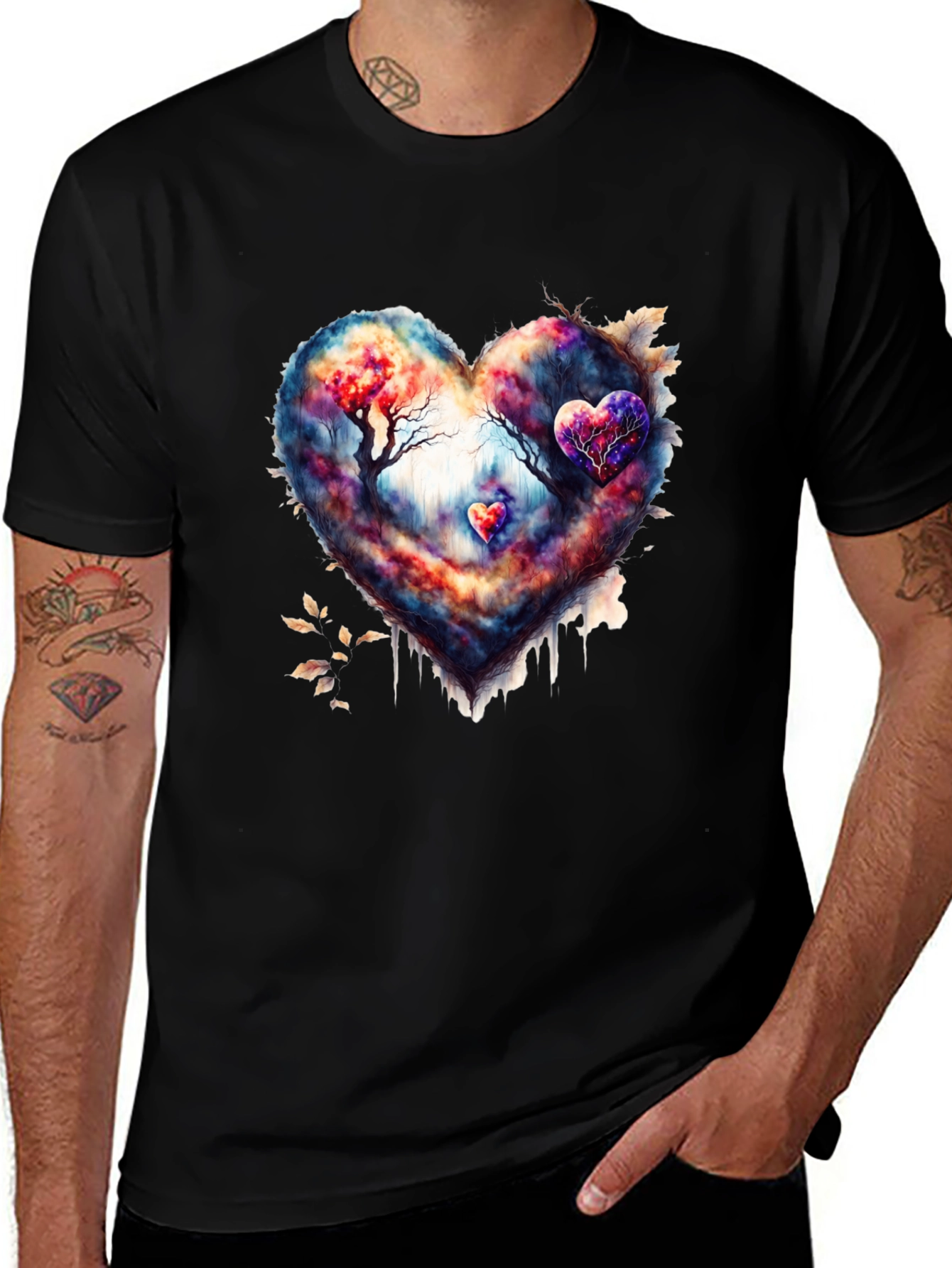 Variant 20 of Heart Trees T-Shirt: Love Nature Design