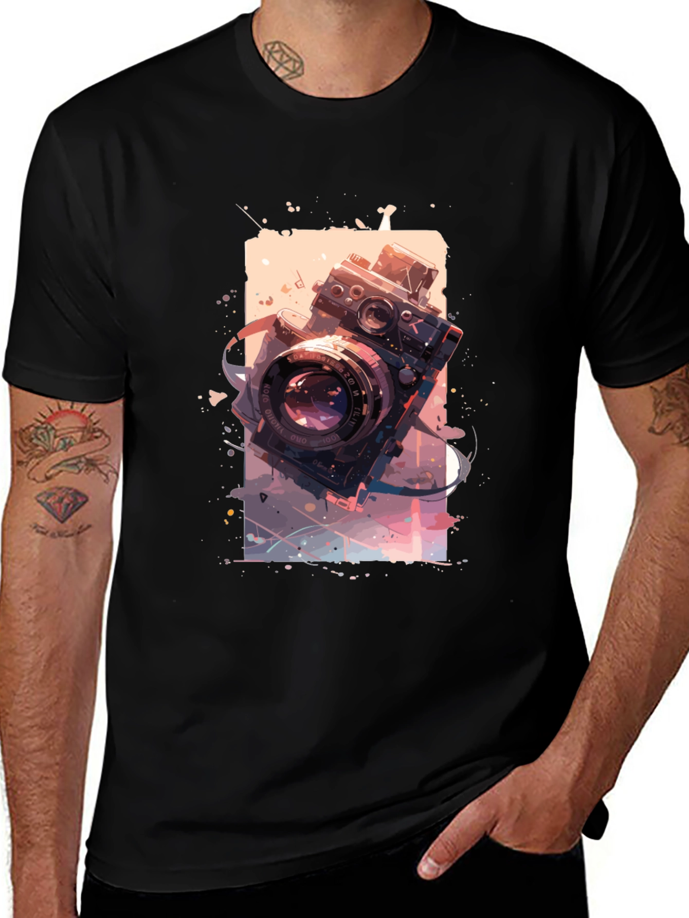 Variant 9 of Vintage Camera Graphic T-Shirt - Stylish Print