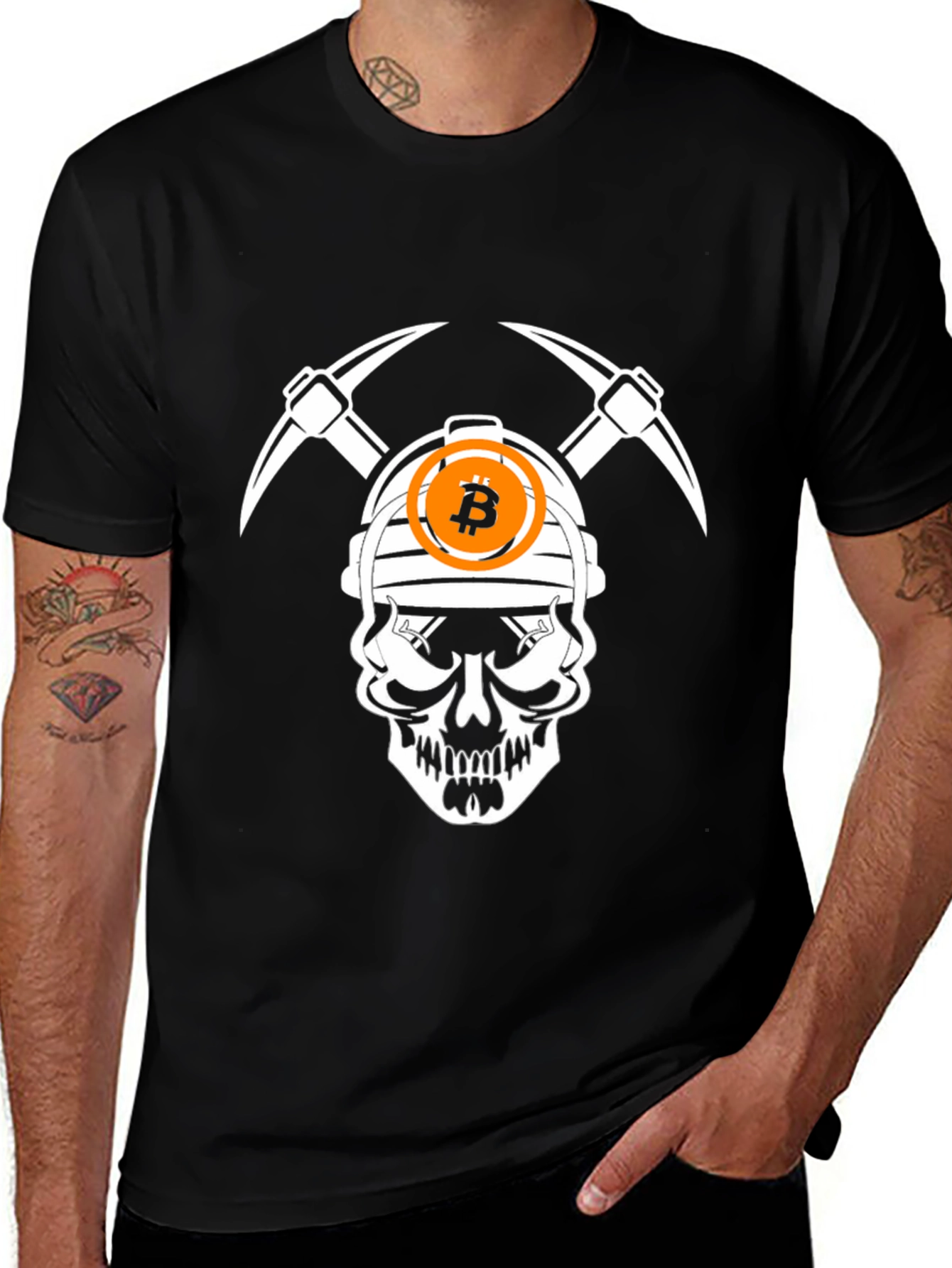 Variant 28 of Bitcoin Miner Skull T-Shirt