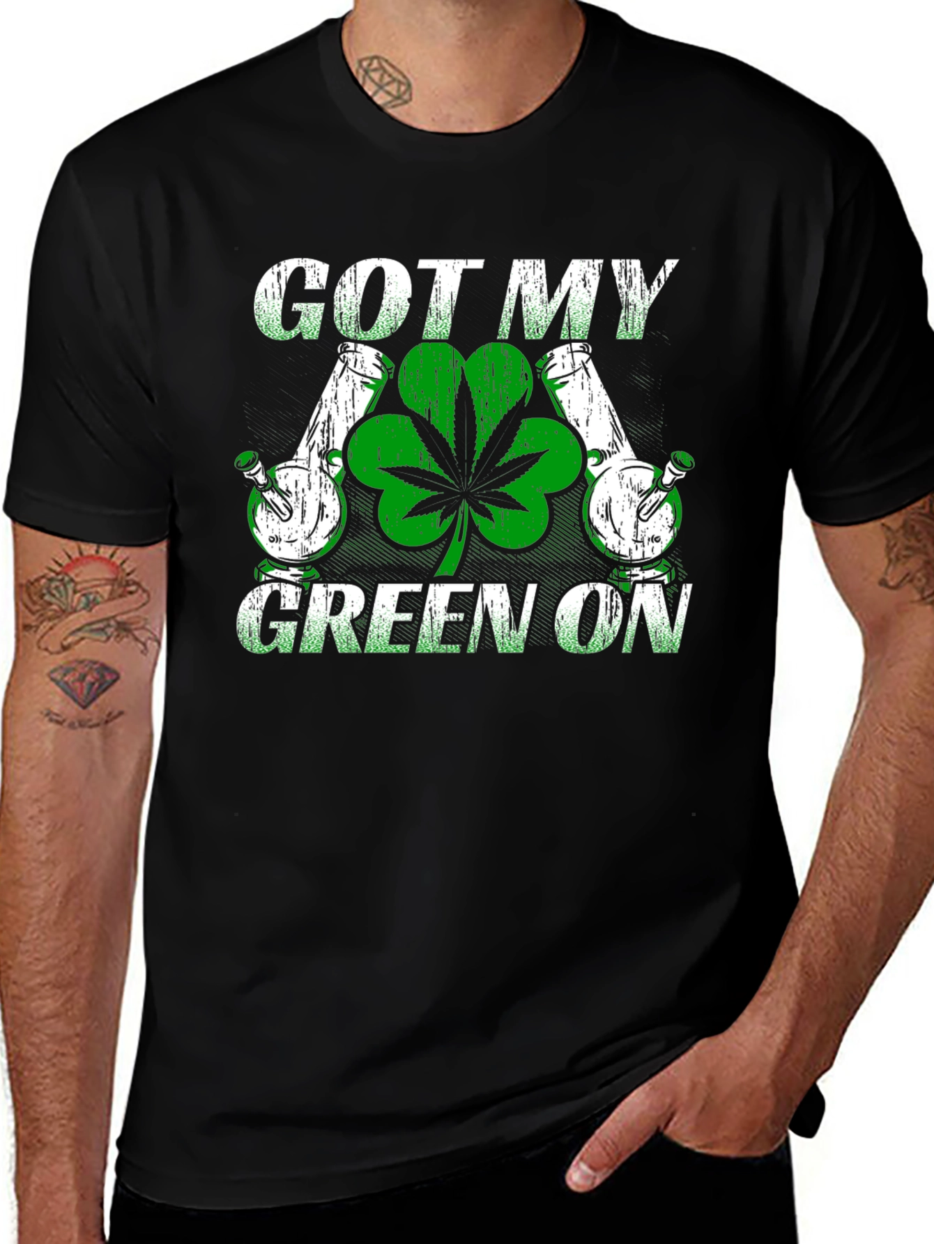 Variant 5 of Got My Green On Graphic Tee - St Patrick's Day Apparel