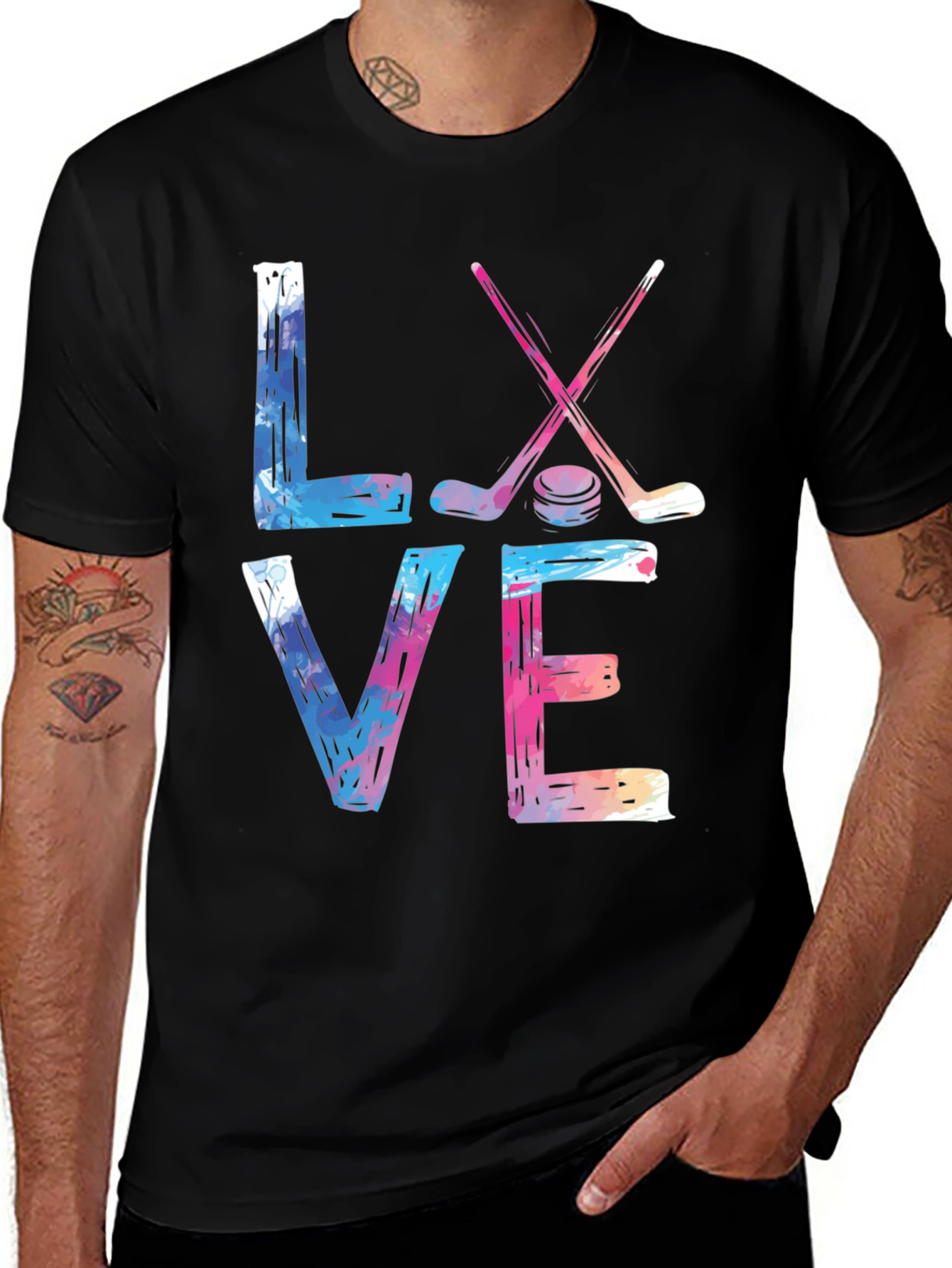 Variant 9 of Love Hockey Graphic T-Shirt