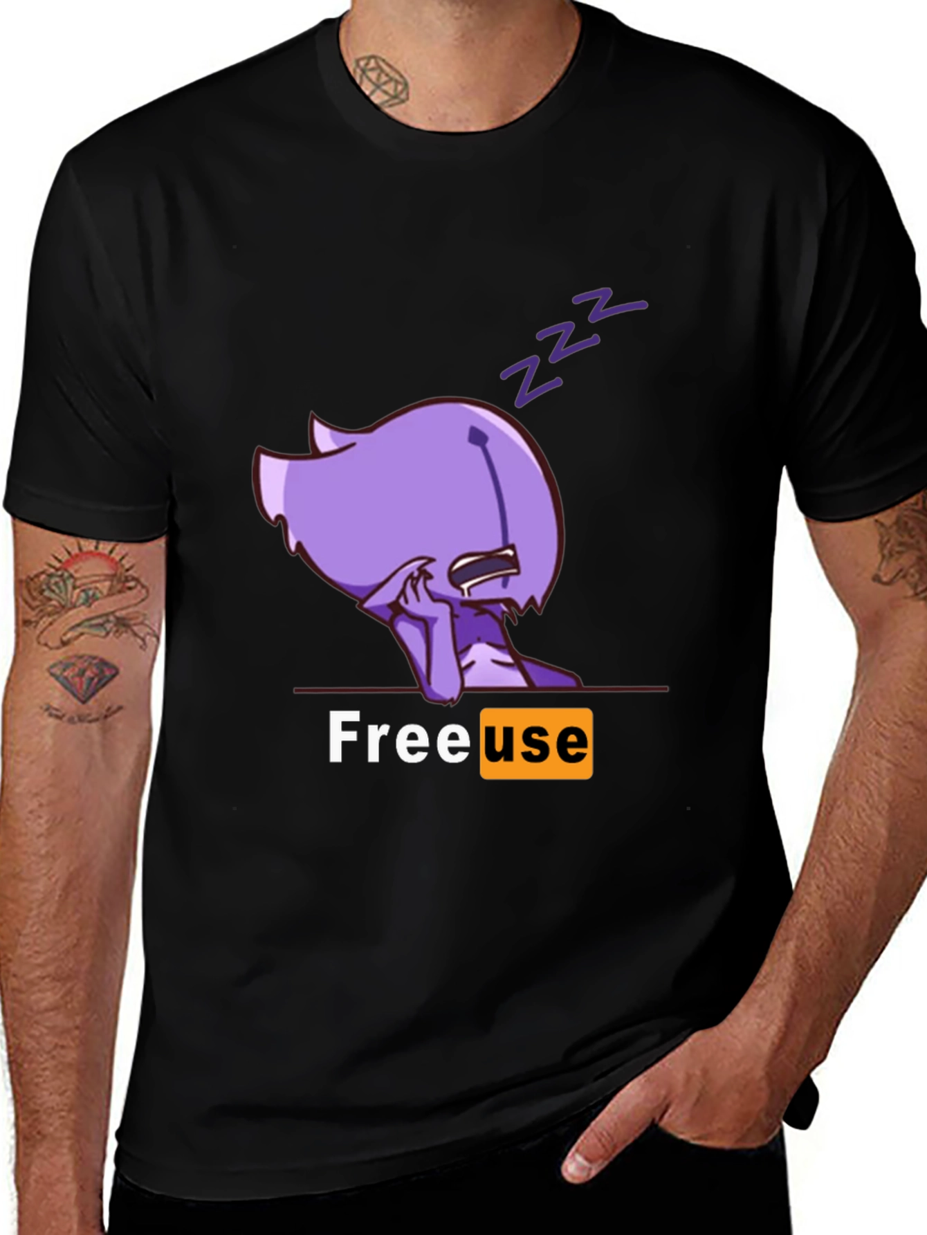 Variant 10 of FreeUse Purple Character T-Shirt