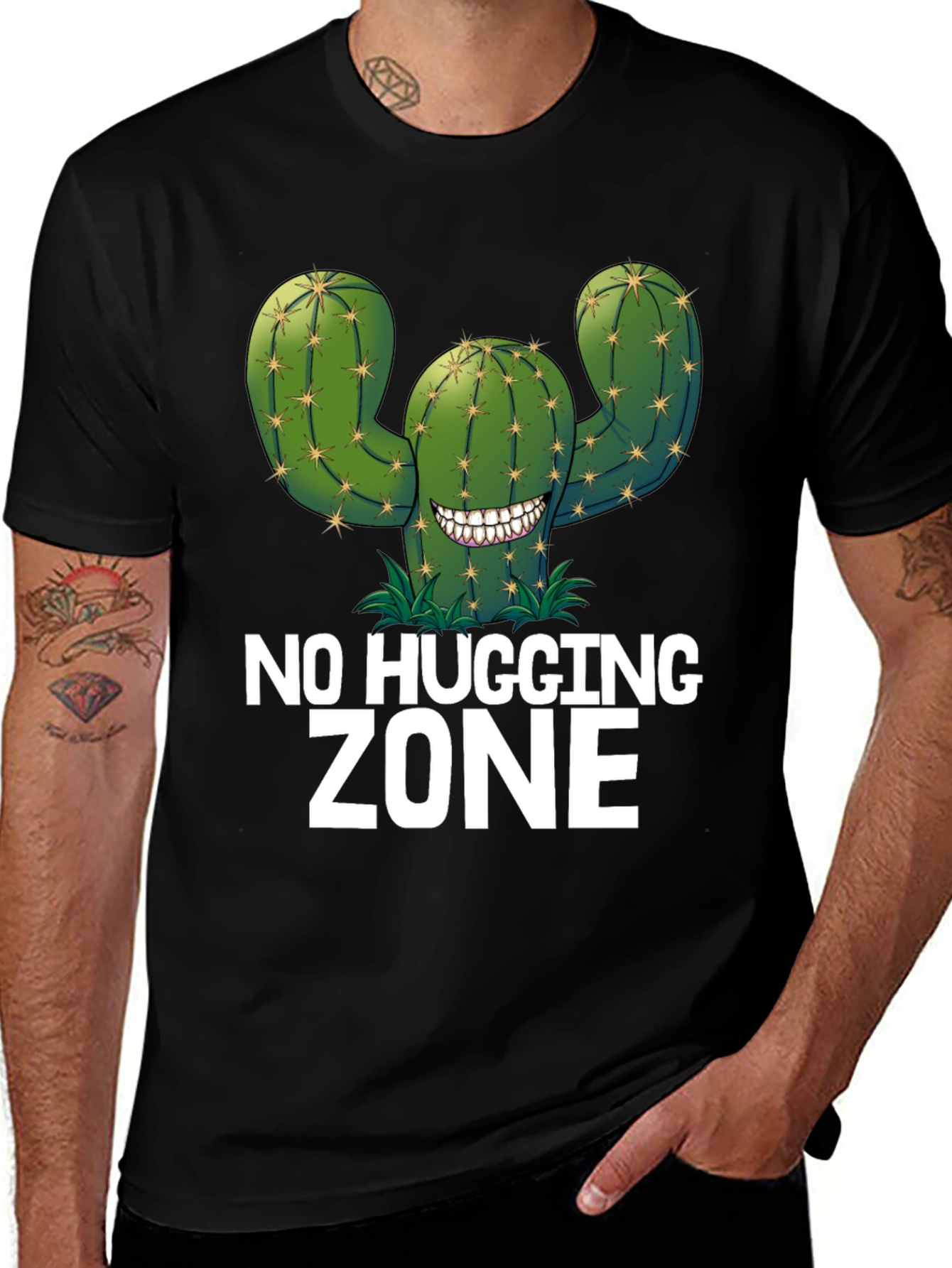 Variant 20 of No Hugging Zone Cactus Graphic Tee