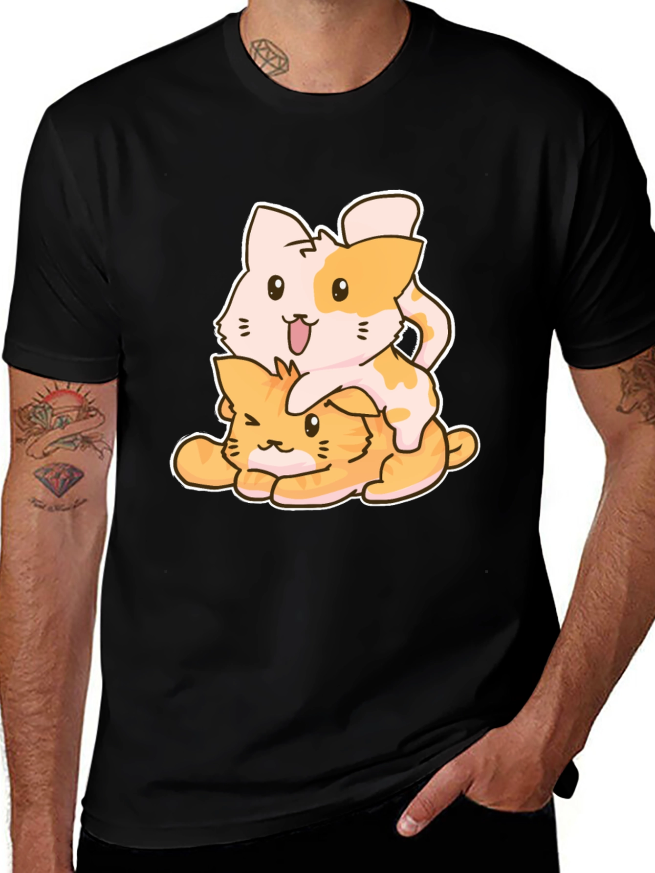 Variant 5 of Cute Cats T-Shirt - Cartoon Kitten Graphic Tee