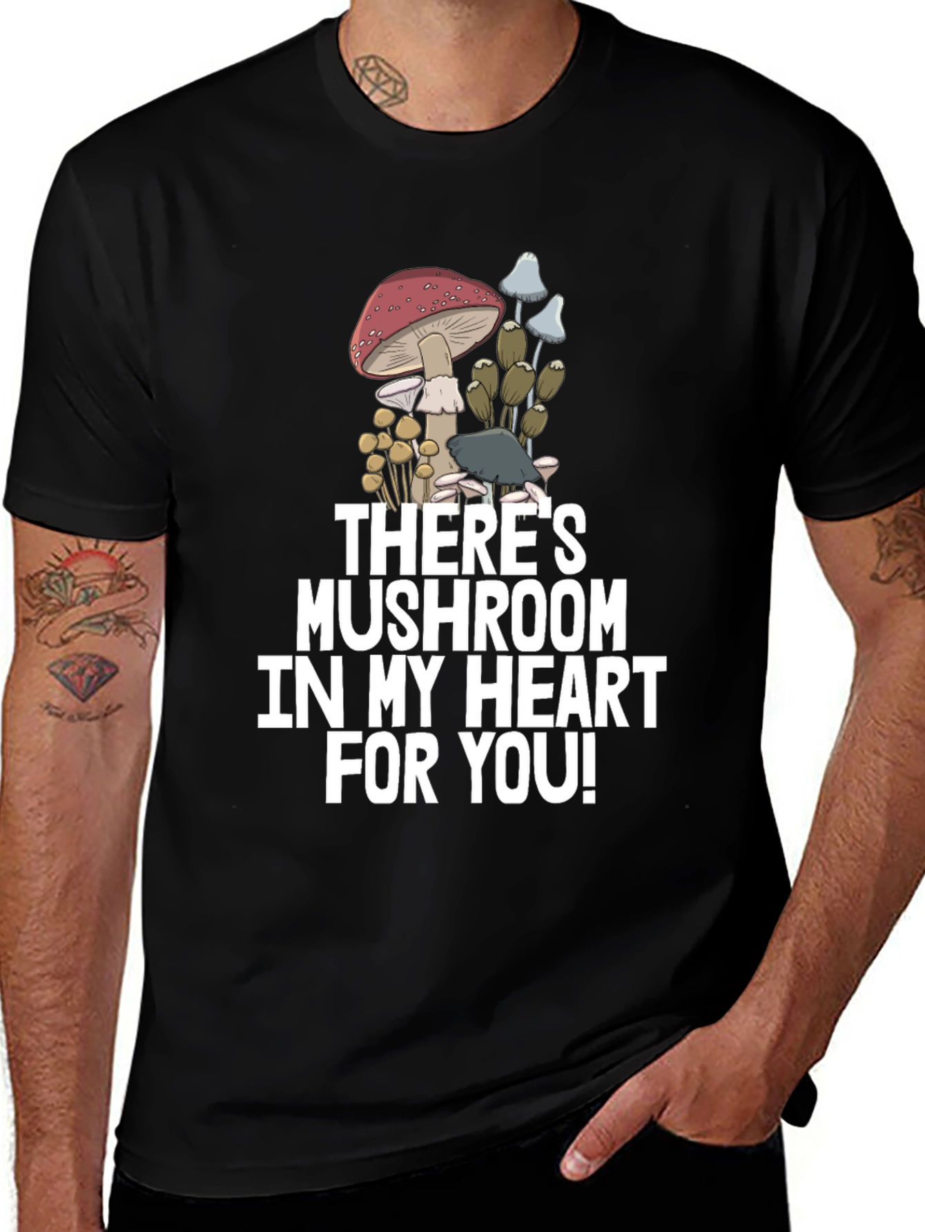 Variant 16 of Mushroom Heart Graphic Tee