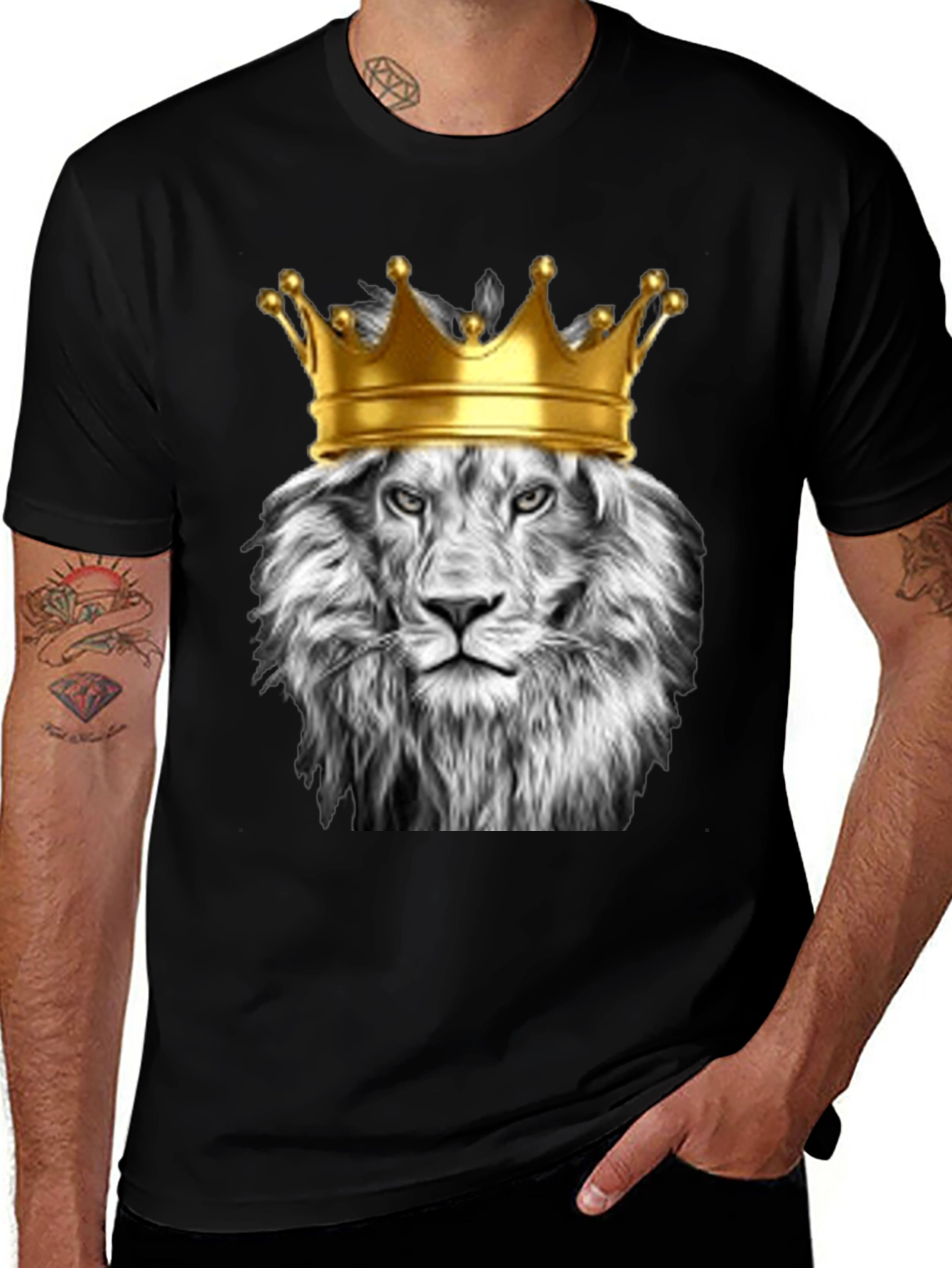 Variant 24 of Lion King Graphic Tee - Black Cotton T-Shirt