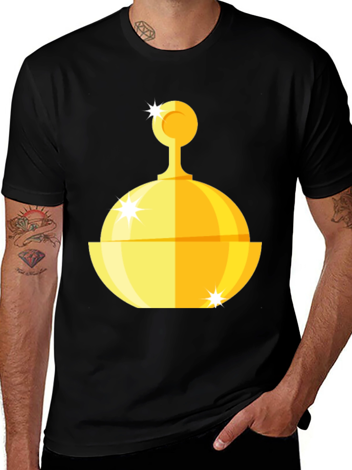 Variant 18 of Golden Cosmo Wand Black T-Shirt