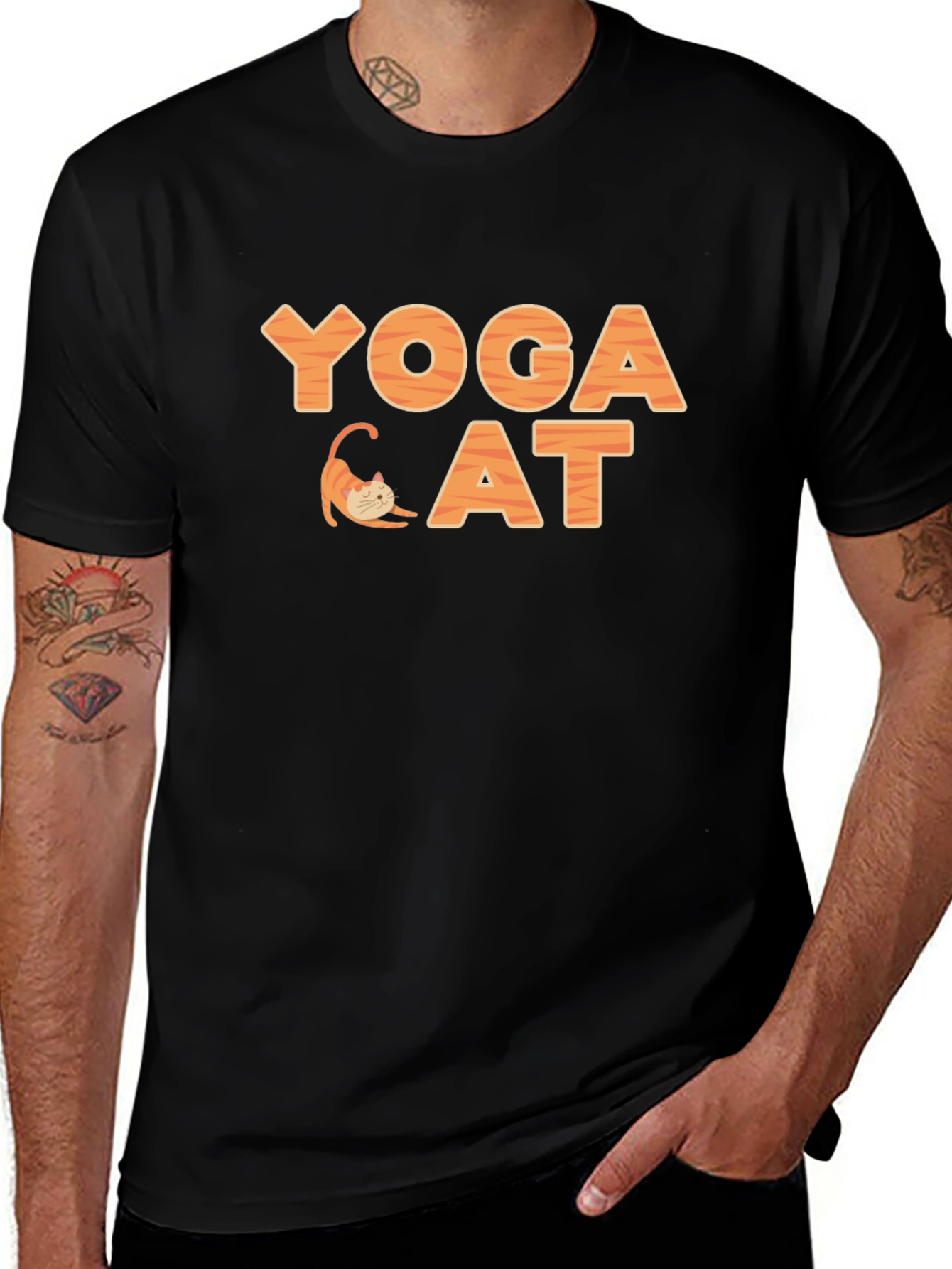 Yoga Cat T-Shirt - Relaxed Fit Tee