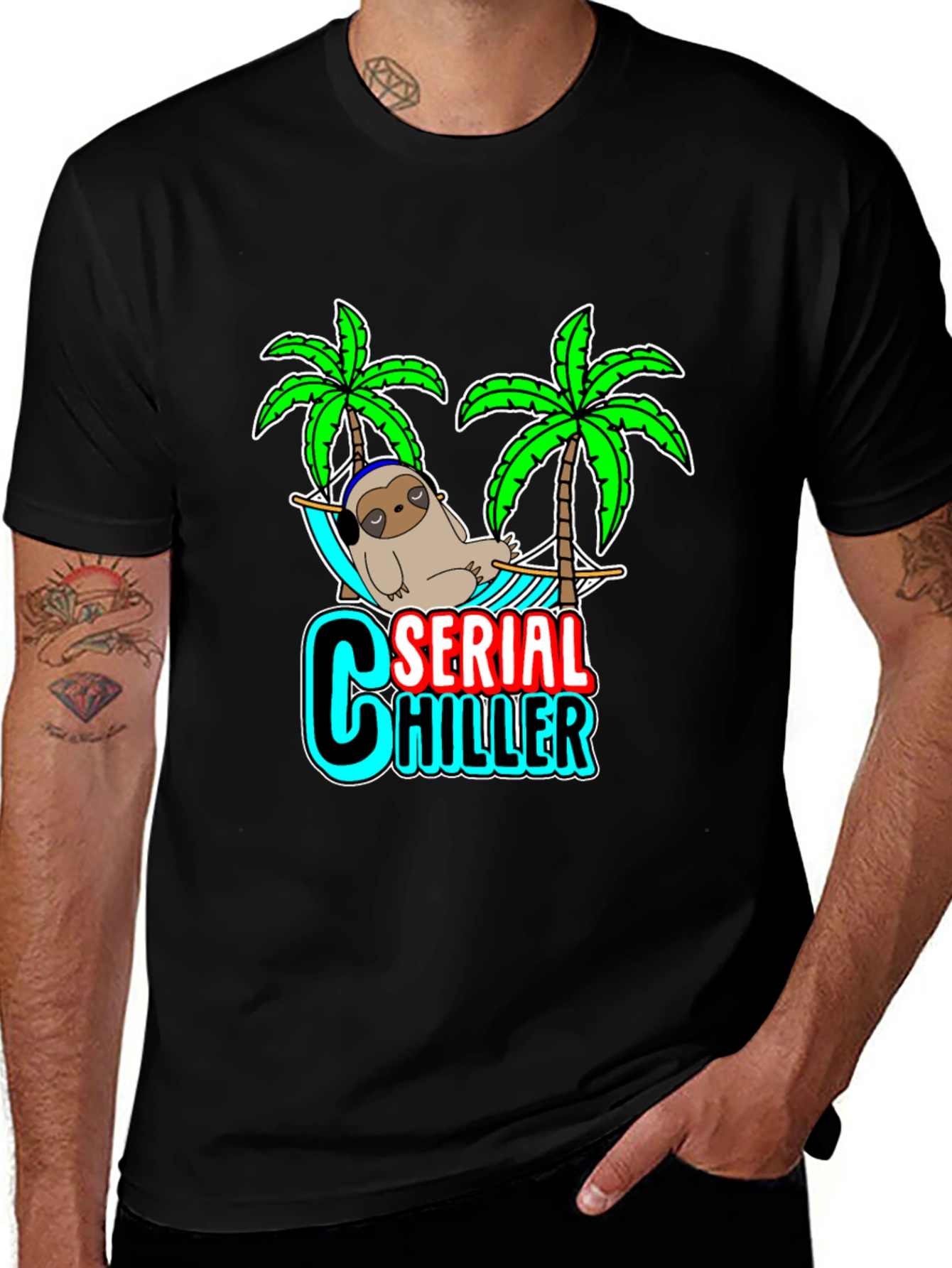Variant 12 of Serial Chiller Sloth Graphic Tee
