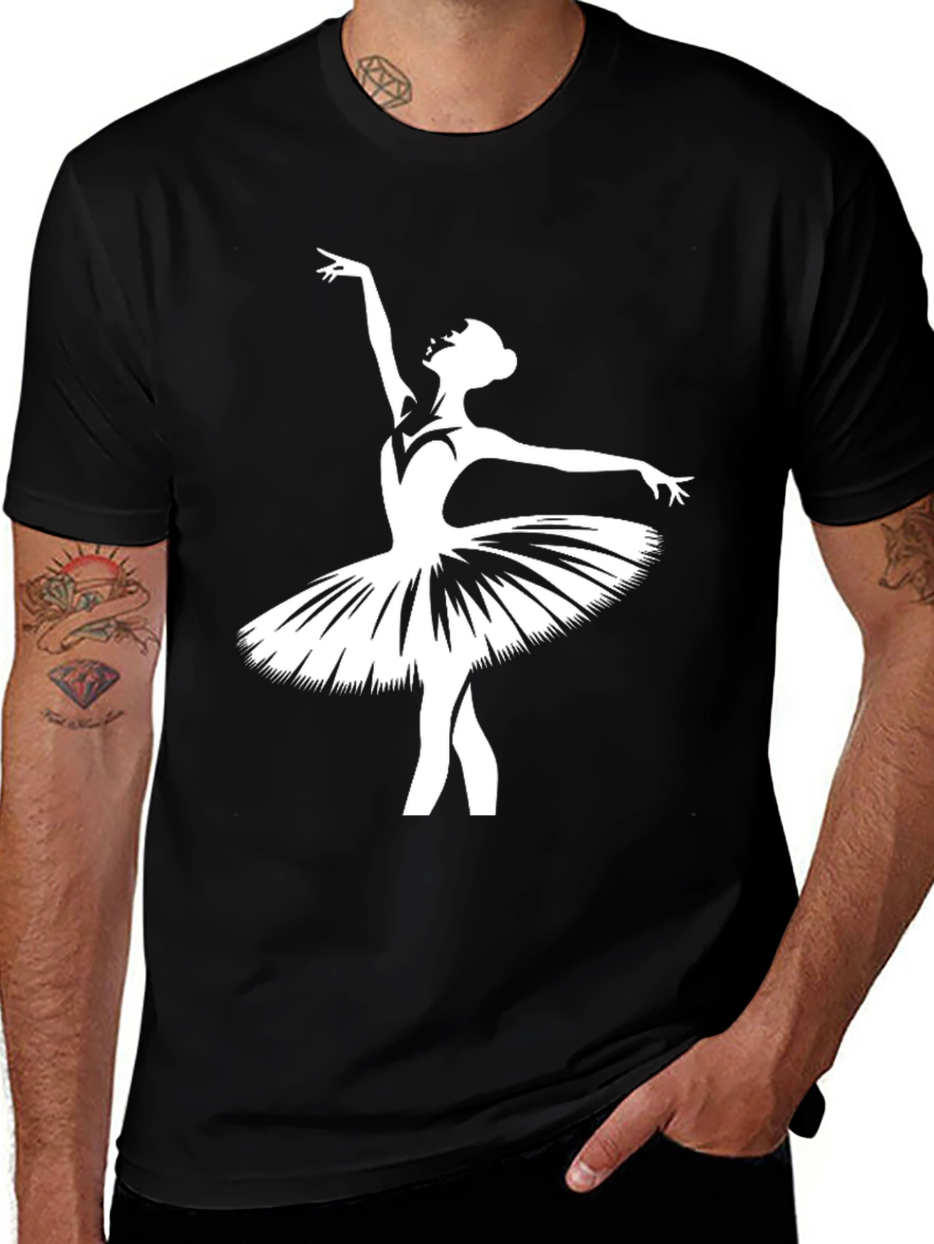 Variant 22 of Ballerina Graphic Black T-Shirt