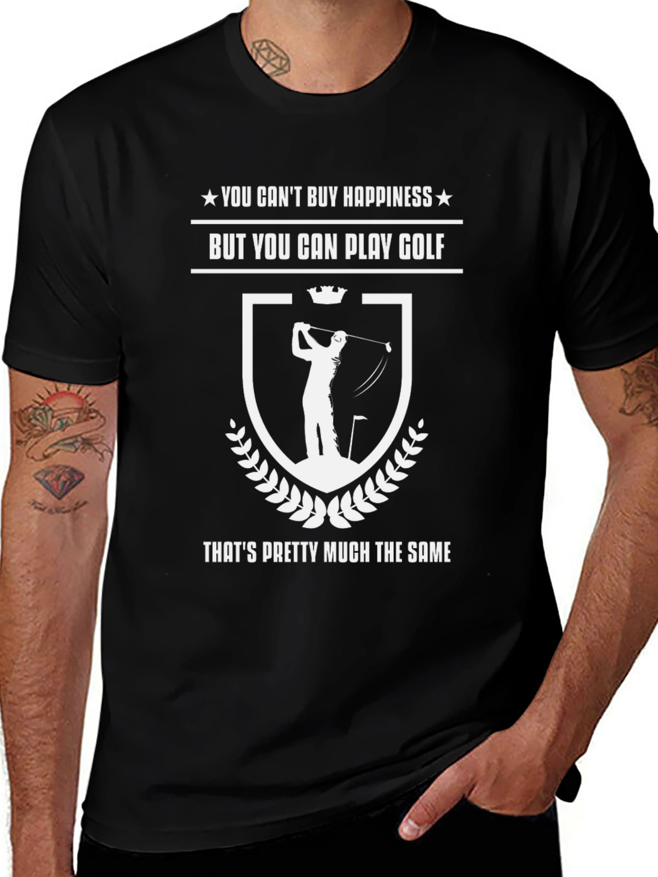 Variant 3 of Golf Lover T-Shirt: Can't Buy Happiness, Play Golf!