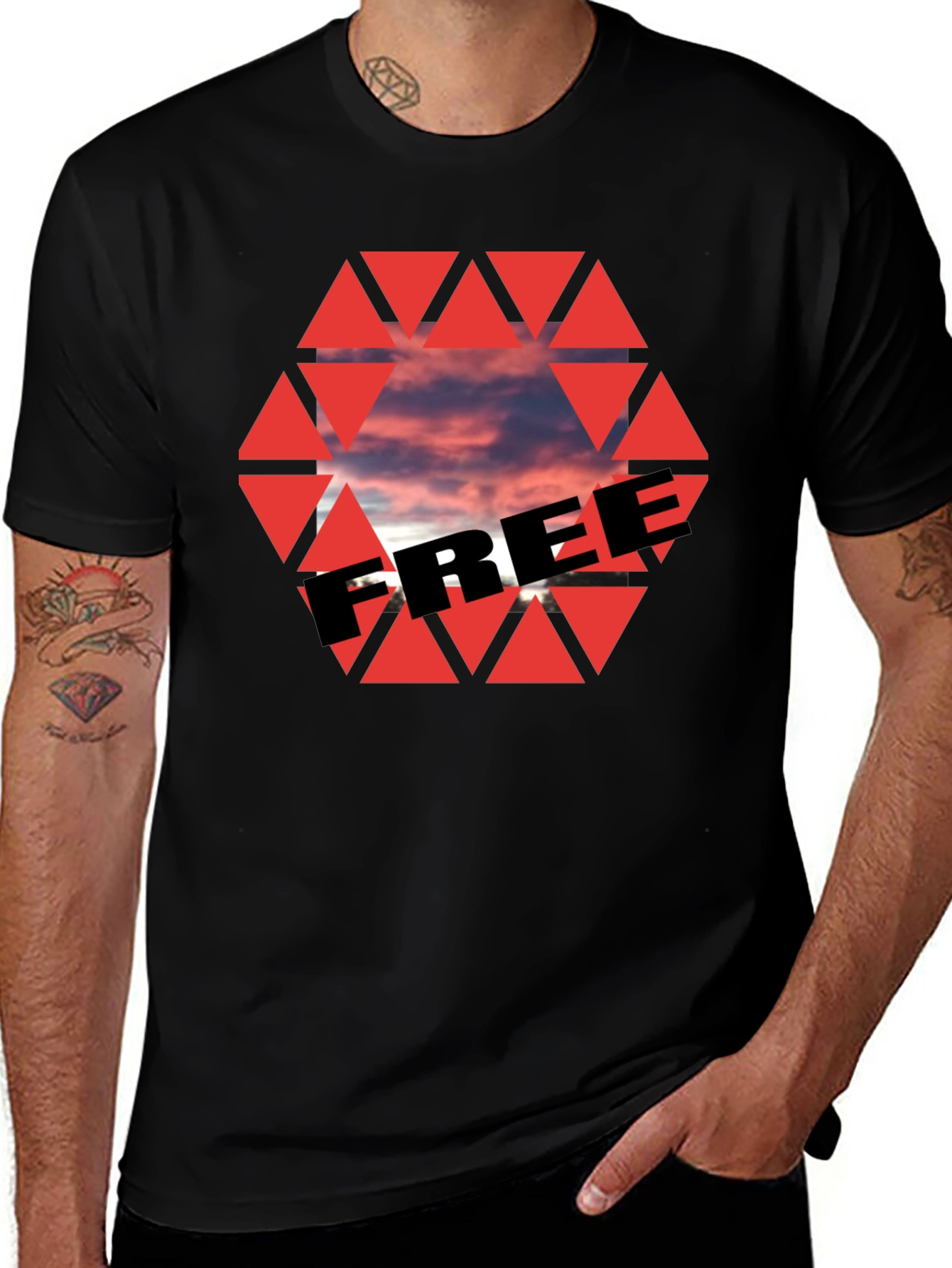 Variant 5 of Free Hexagon T-Shirt
