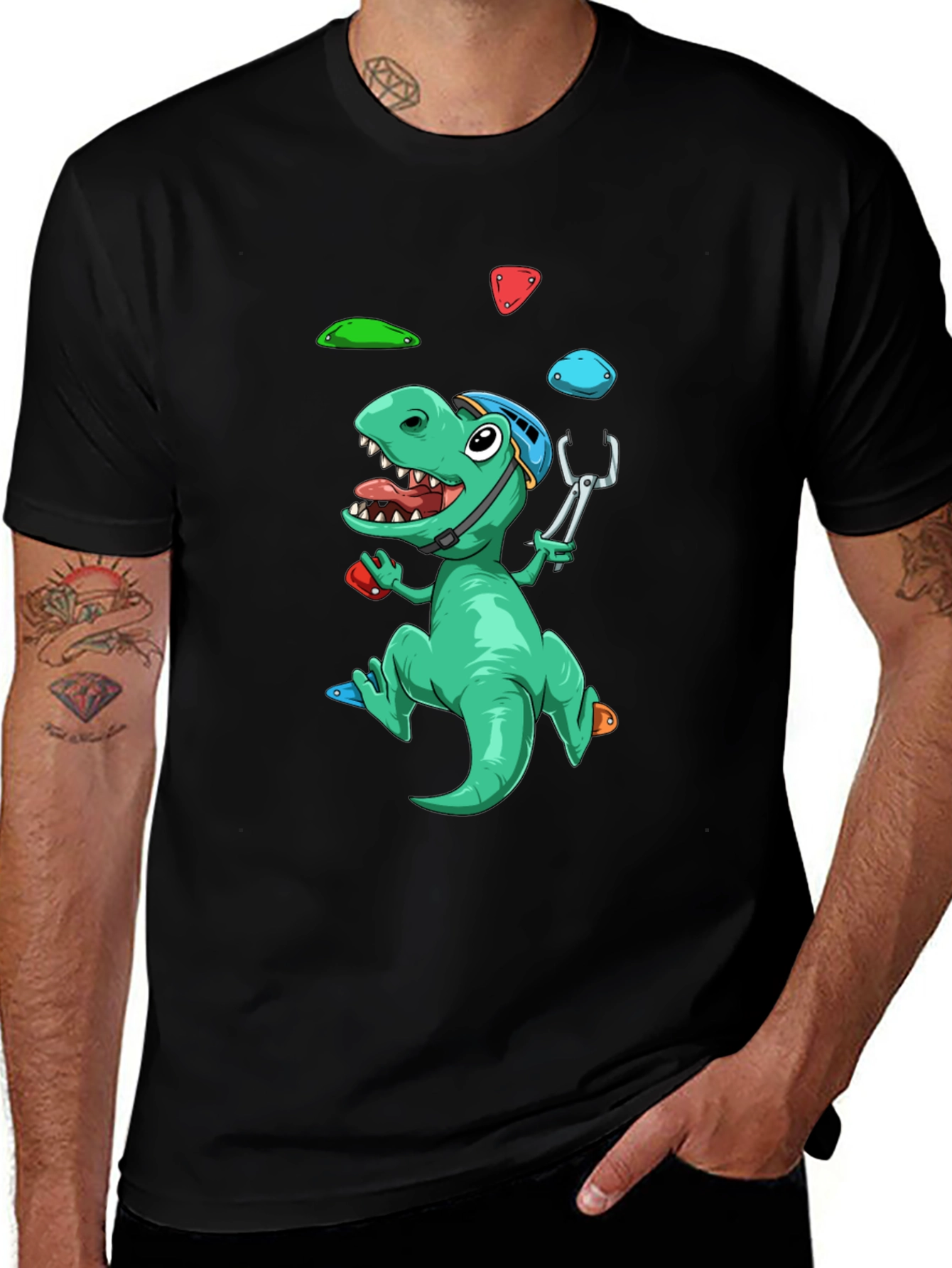 Variant 4 of Climbing Dinosaur Graphic T-Shirt