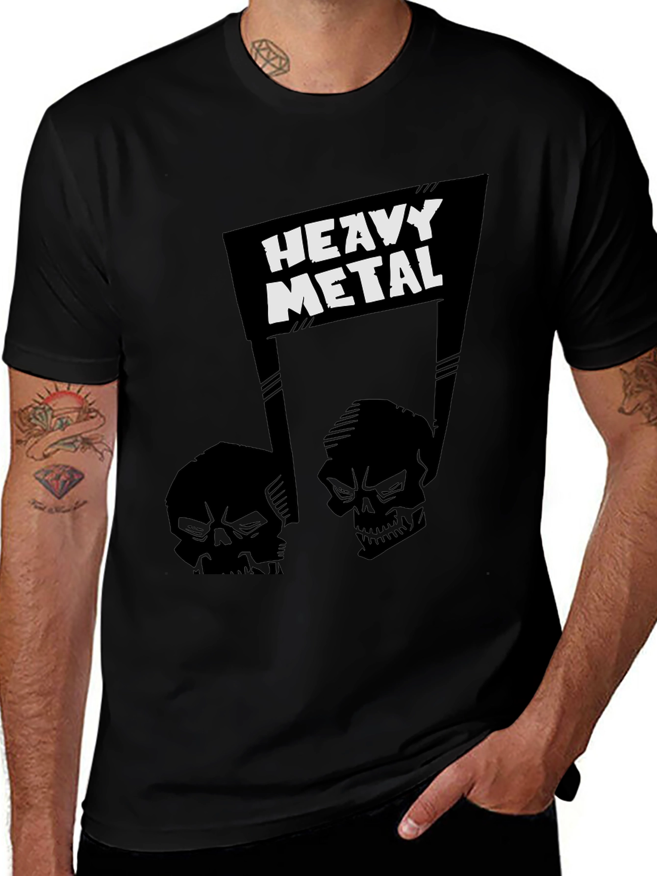 Variant 6 of Heavy Metal Skull Graphic T-Shirt