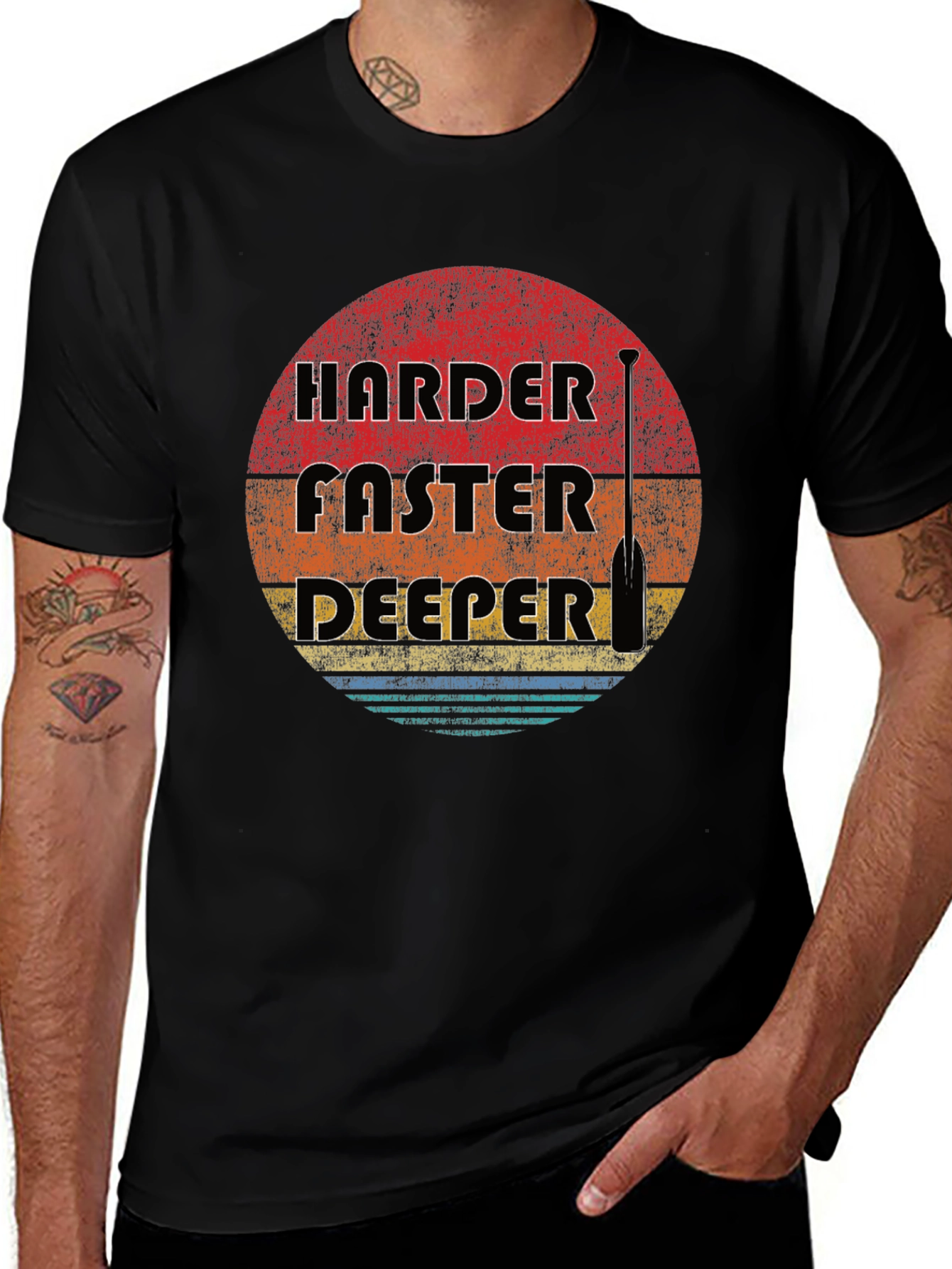 Variant 25 of Harder Faster Deeper Paddle Graphic Tee