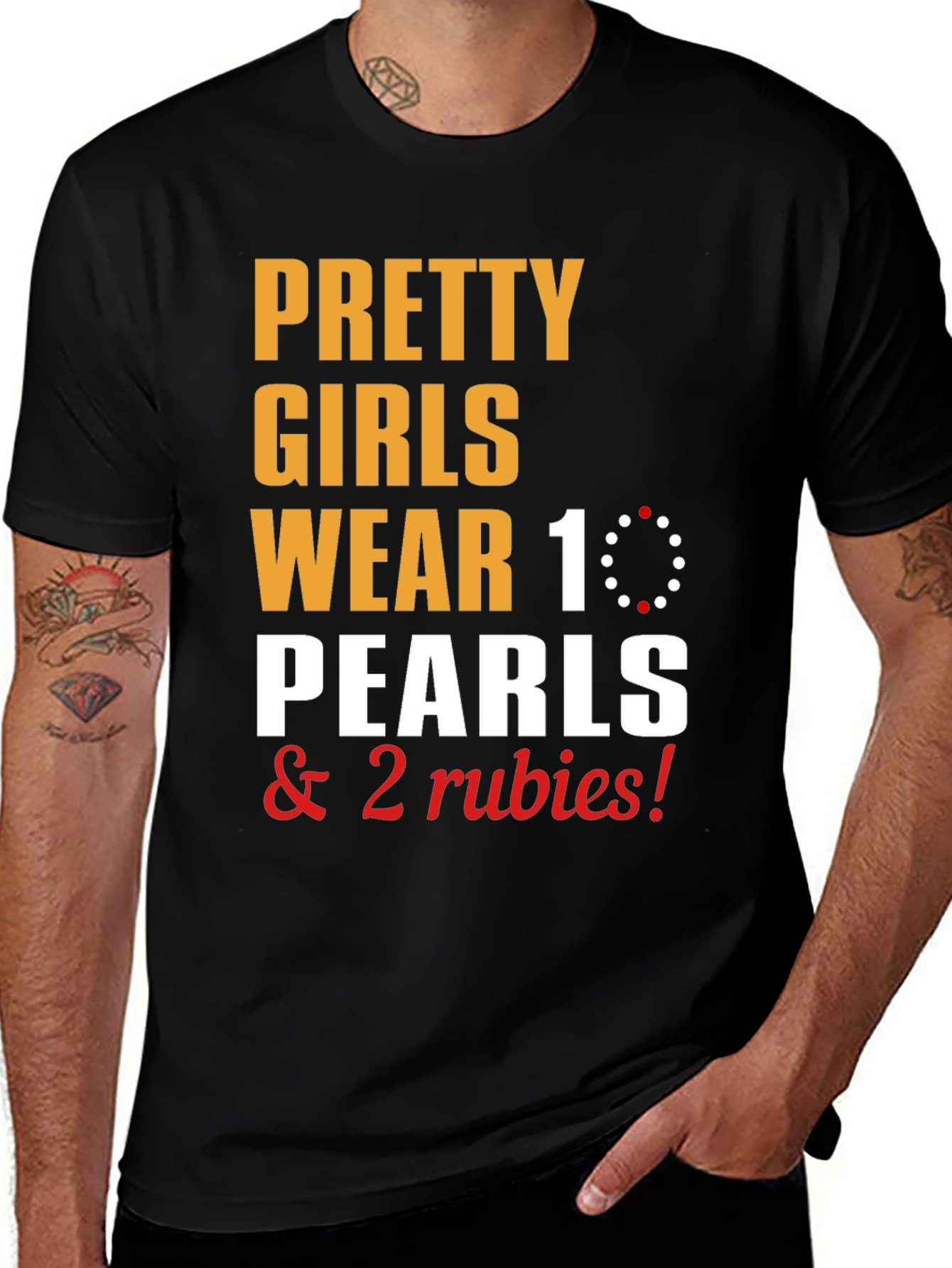 Variant 27 of Pretty Girls Pearls & Rubies T-Shirt