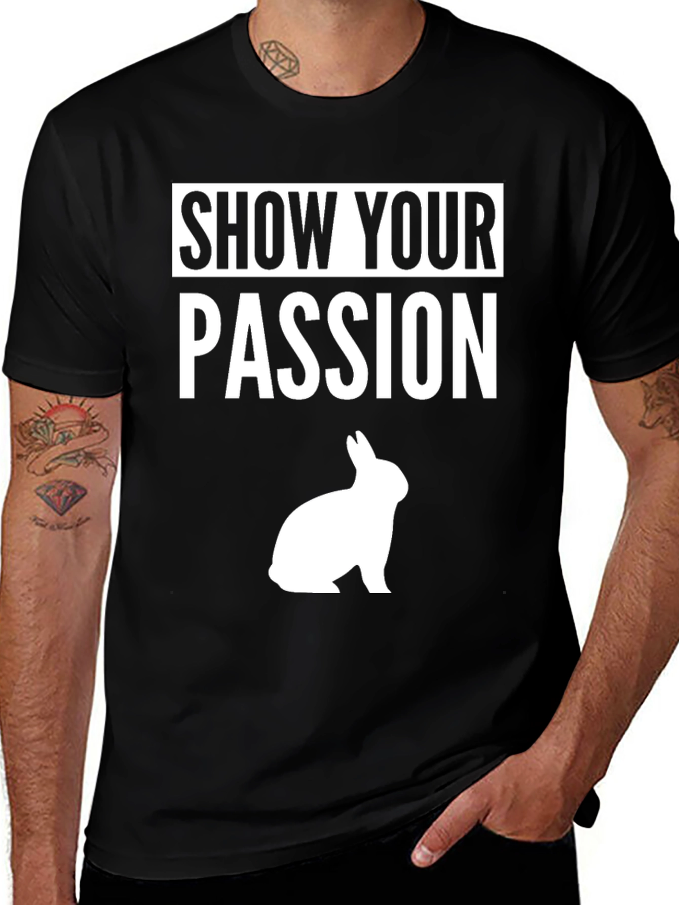Variant 9 of Show Your Passion Rabbit Graphic Tee