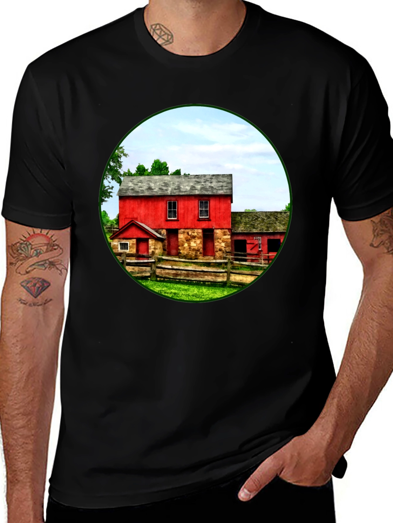 Variant 18 of Red Barn Graphic Tee