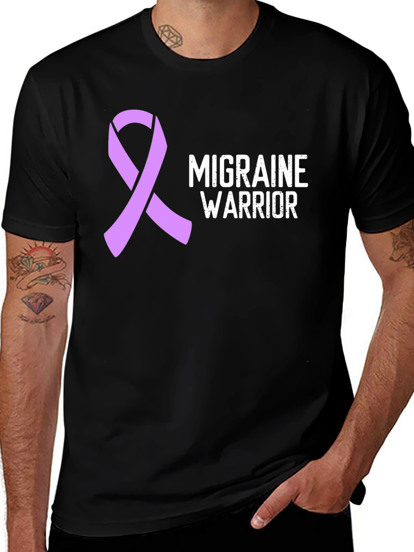Migraine Warrior Awareness Ribbon T-Shirt