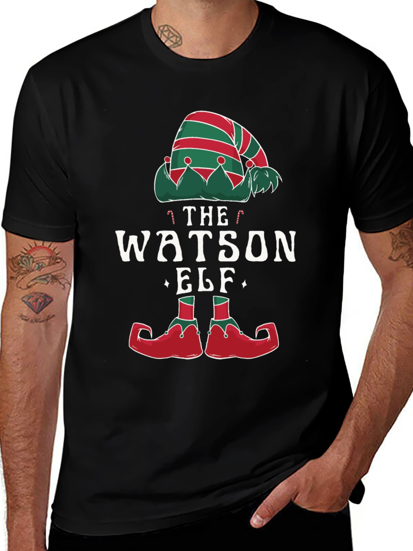 The Watson Elf Christmas T-Shirt - Festive Holiday Apparel